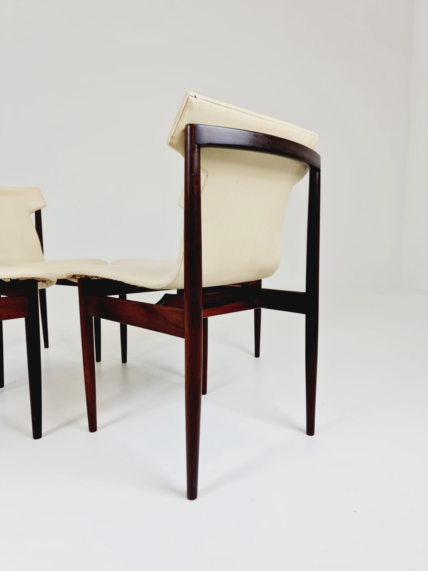 Vintage solid Rosewood dining chairs By Inger Klingenberg for Fristho Holland , 1960s, Set of 4