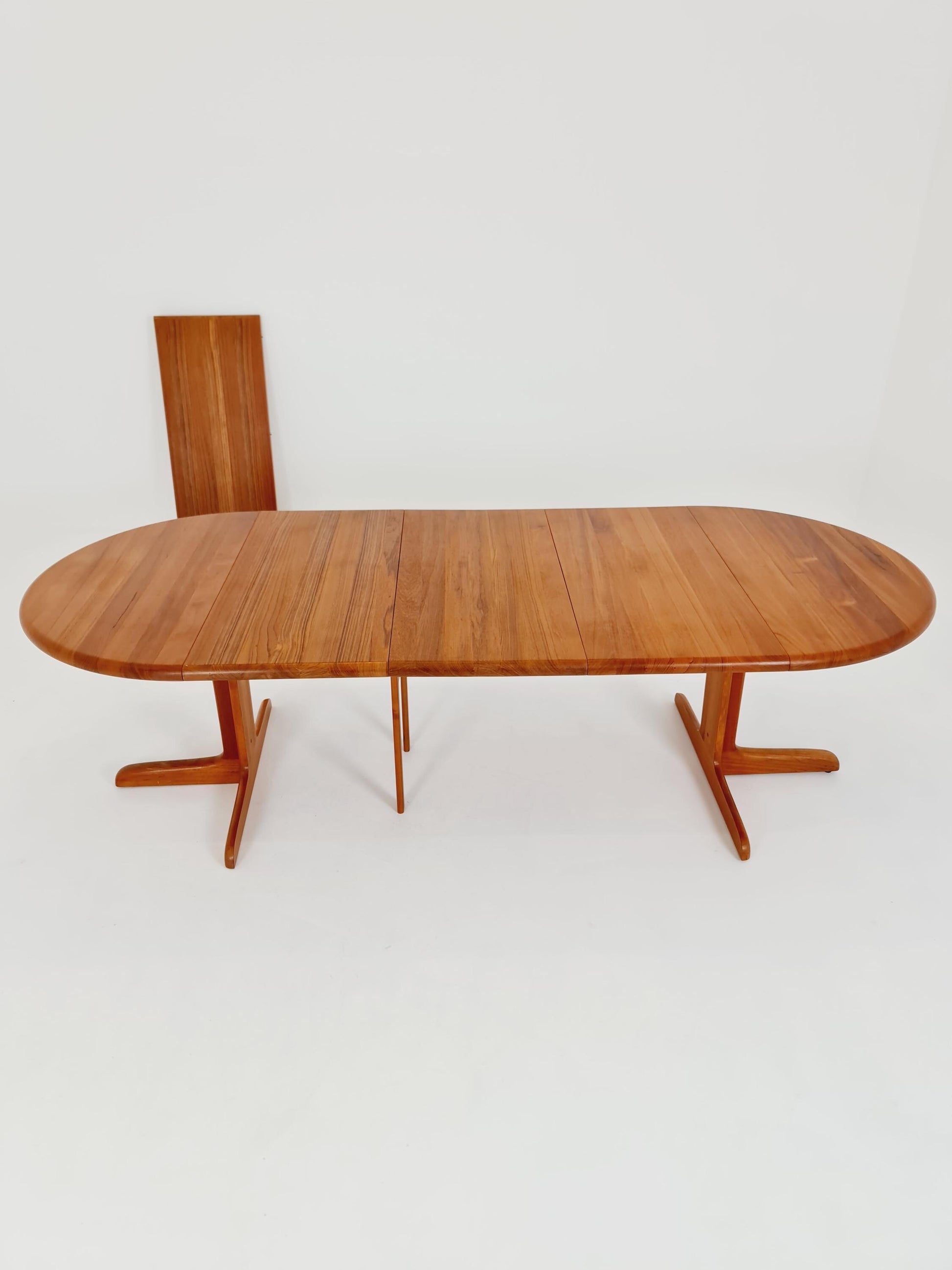 Mid century extendable Danish Modern Solid Teak XXL dining table by Langeskov MöbelFabrik , 1970s