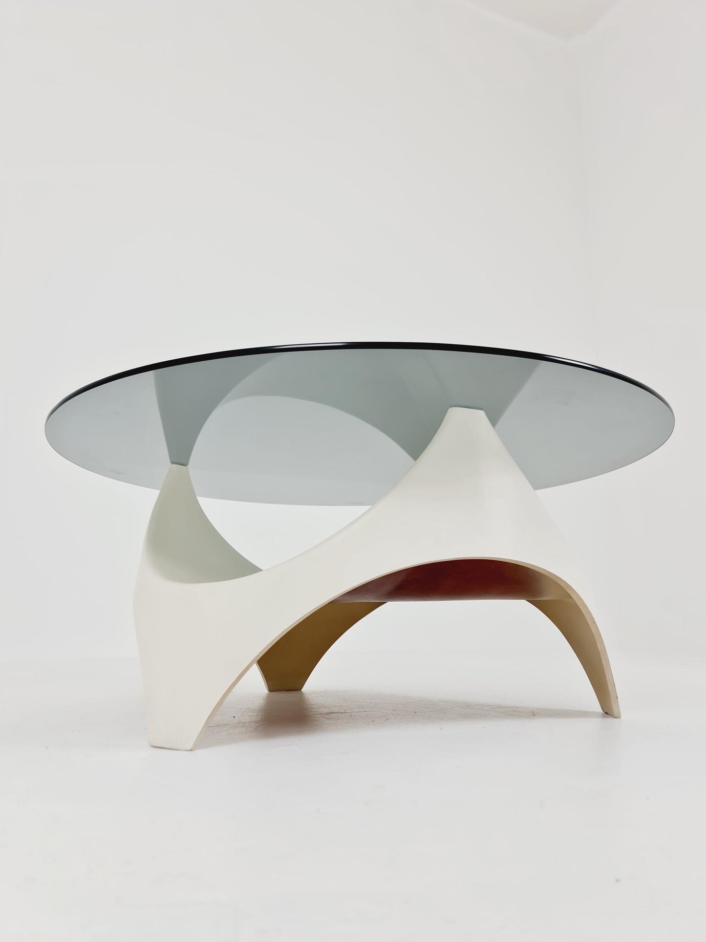 vintage Space Age Smoked Glass coffe table by Opal Germany ,1970s