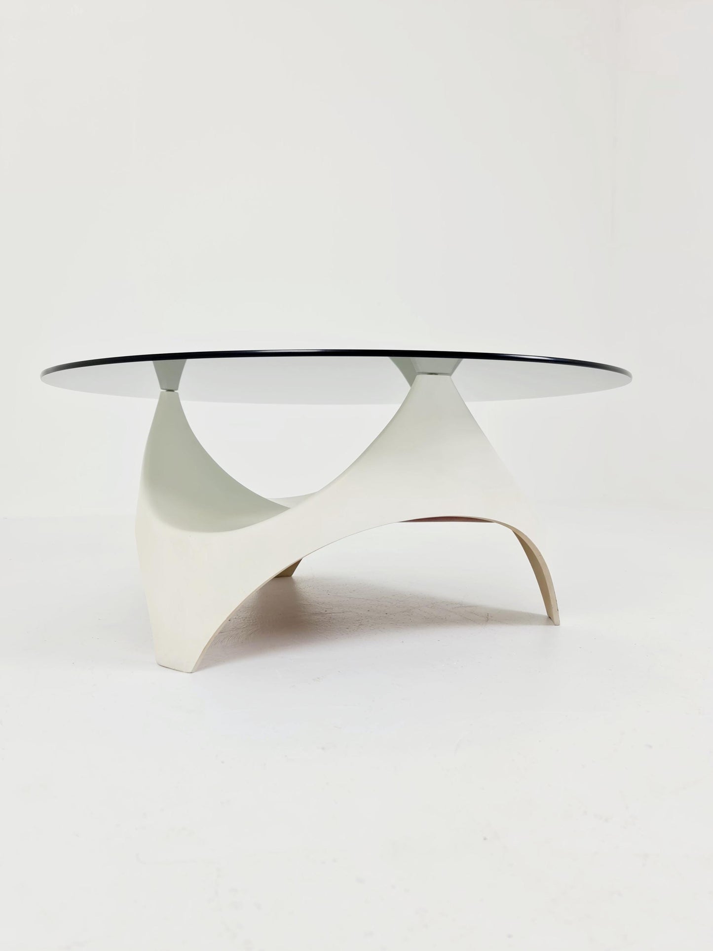 vintage Space Age Smoked Glass coffe table by Opal Germany ,1970s