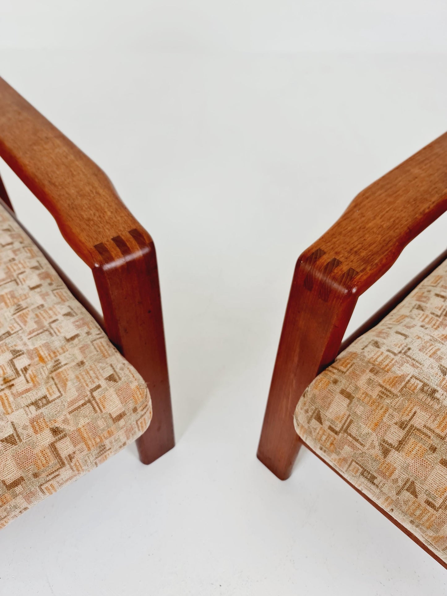 Mid century teak easy lounge chairs , Set of 2, 1960s