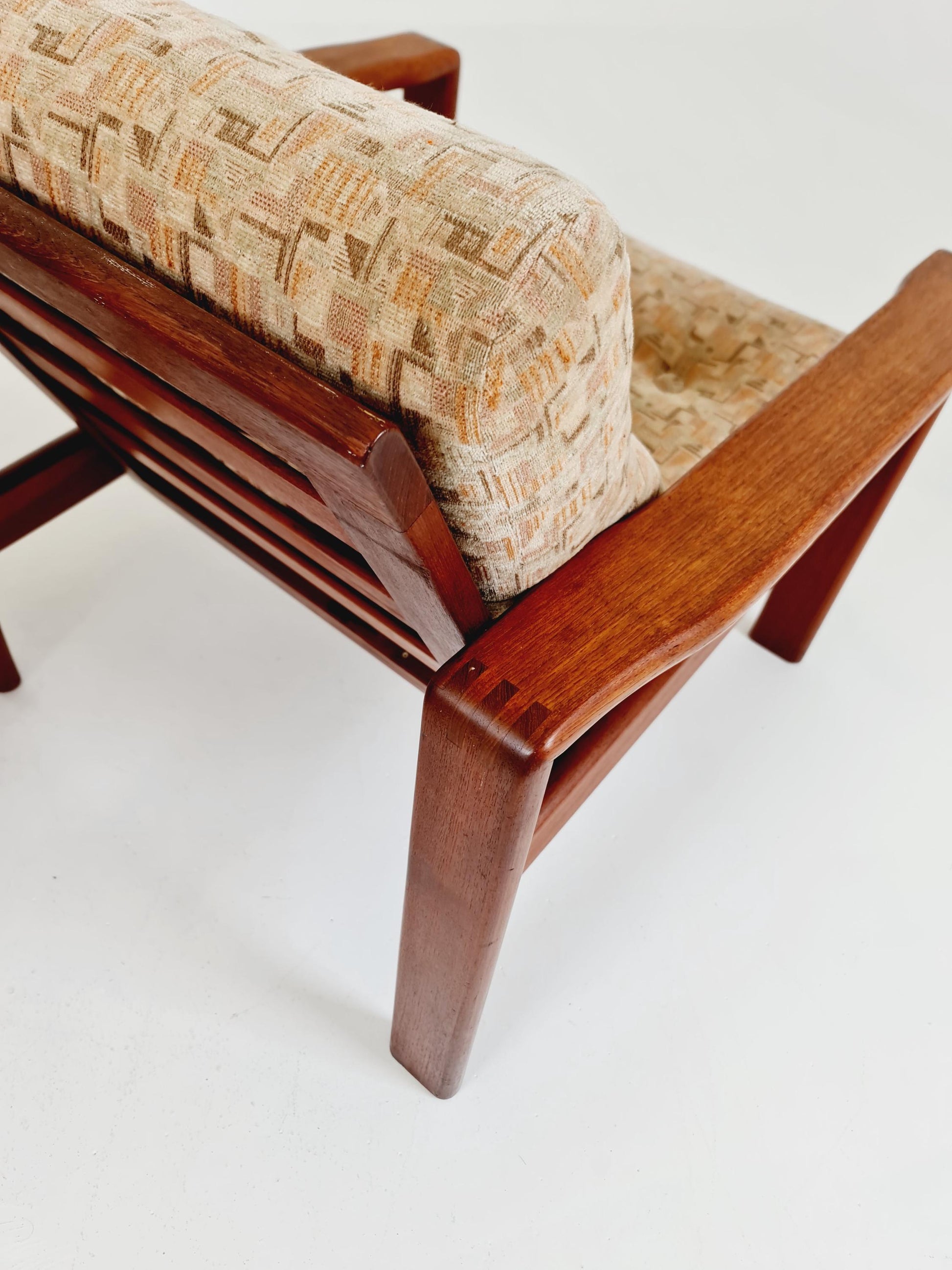Mid century teak easy lounge chairs , Set of 2, 1960s