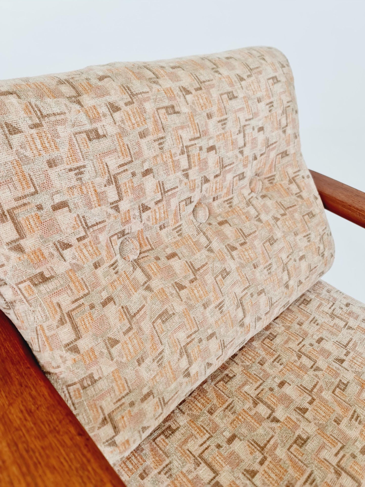 Mid century teak easy lounge chairs , Set of 2, 1960s