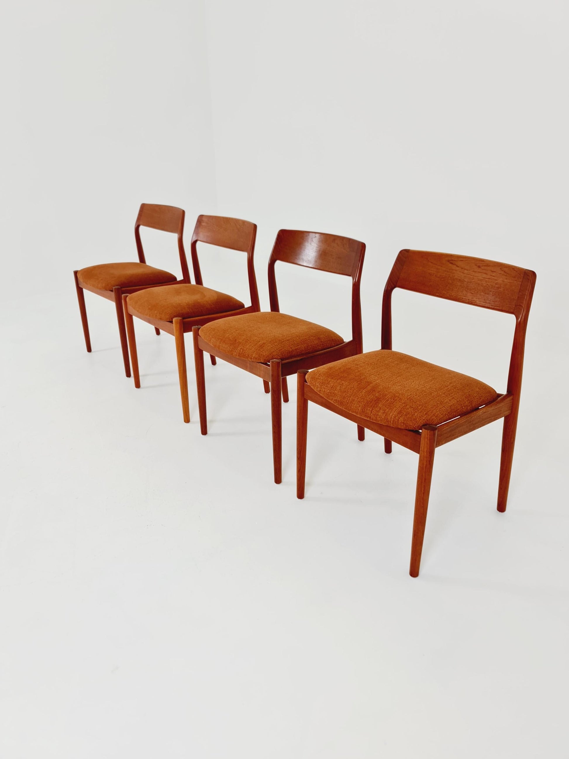 Danish teak dining chairs by David Nygrens Möbelfabrik 1960s, set of 4