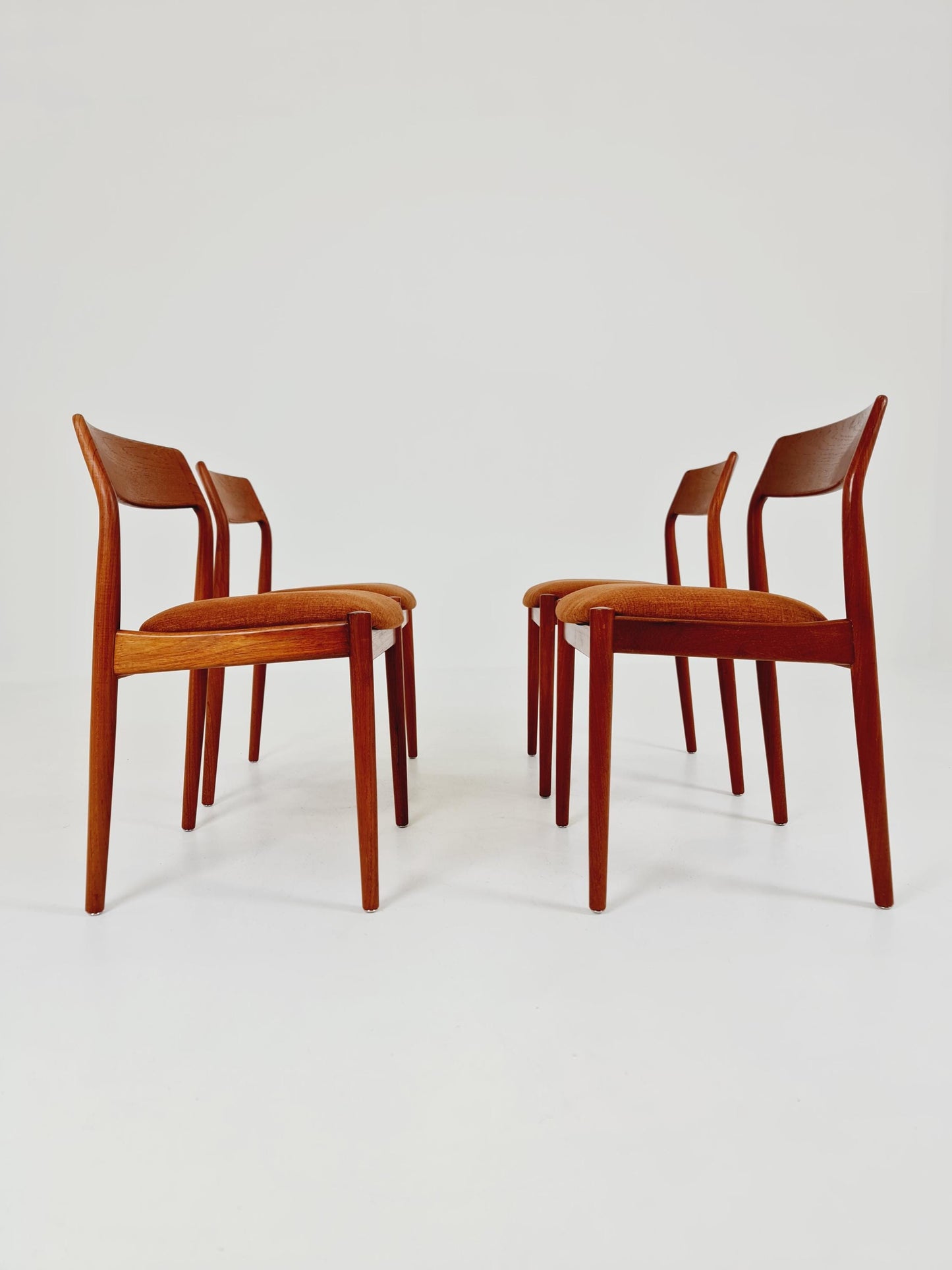 Danish teak dining chairs by David Nygrens Möbelfabrik 1960s, set of 4