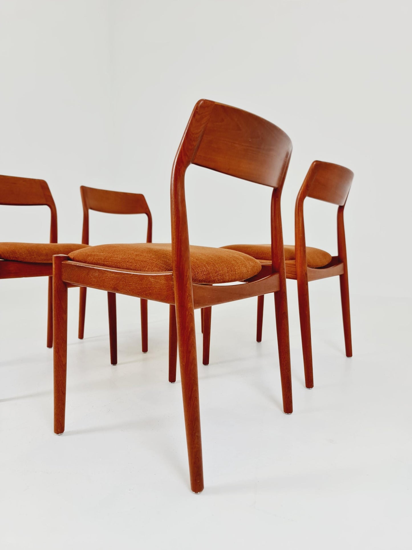 Danish teak dining chairs by David Nygrens Möbelfabrik 1960s, set of 4