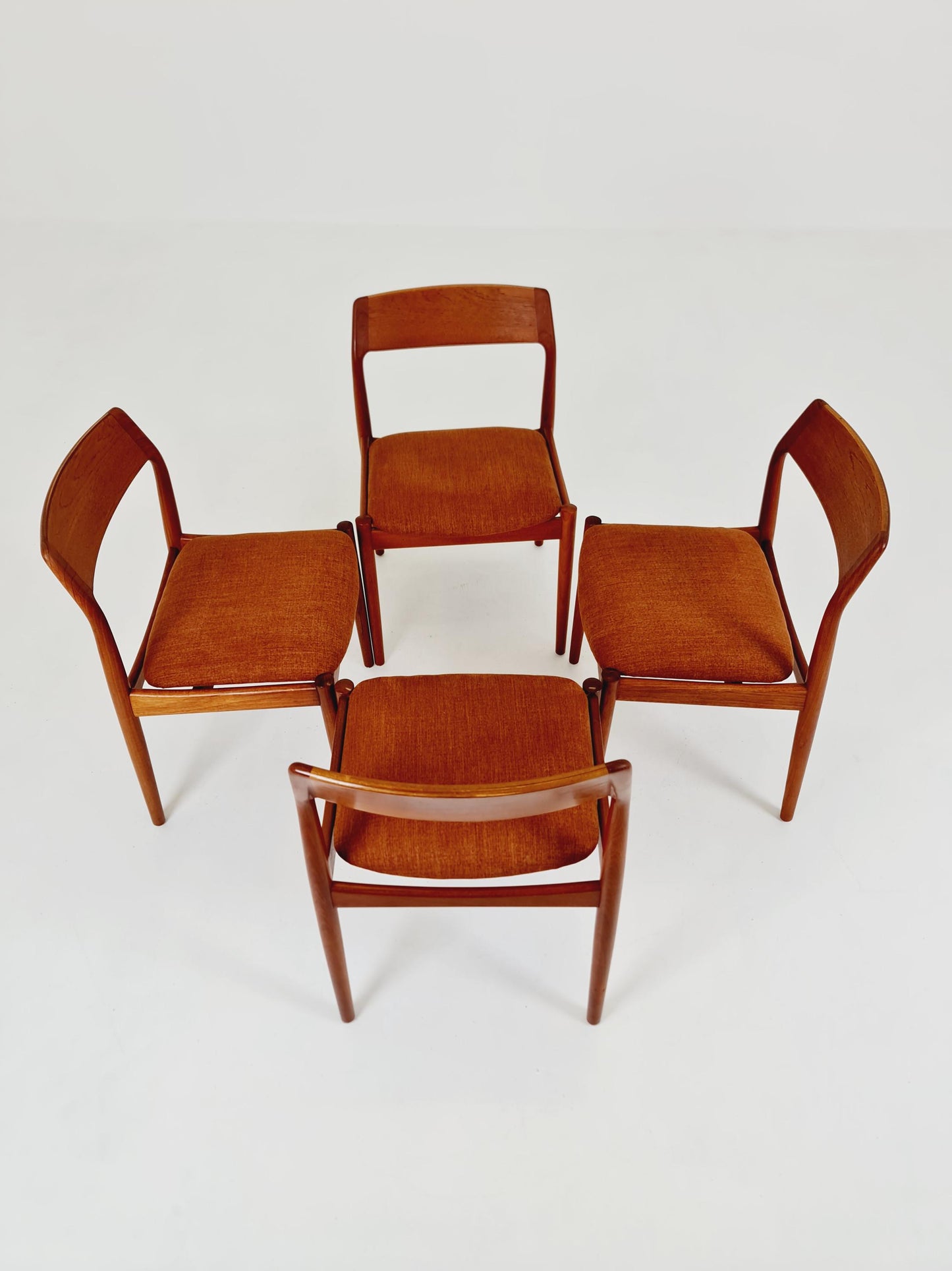 Danish teak dining chairs by David Nygrens Möbelfabrik 1960s, set of 4