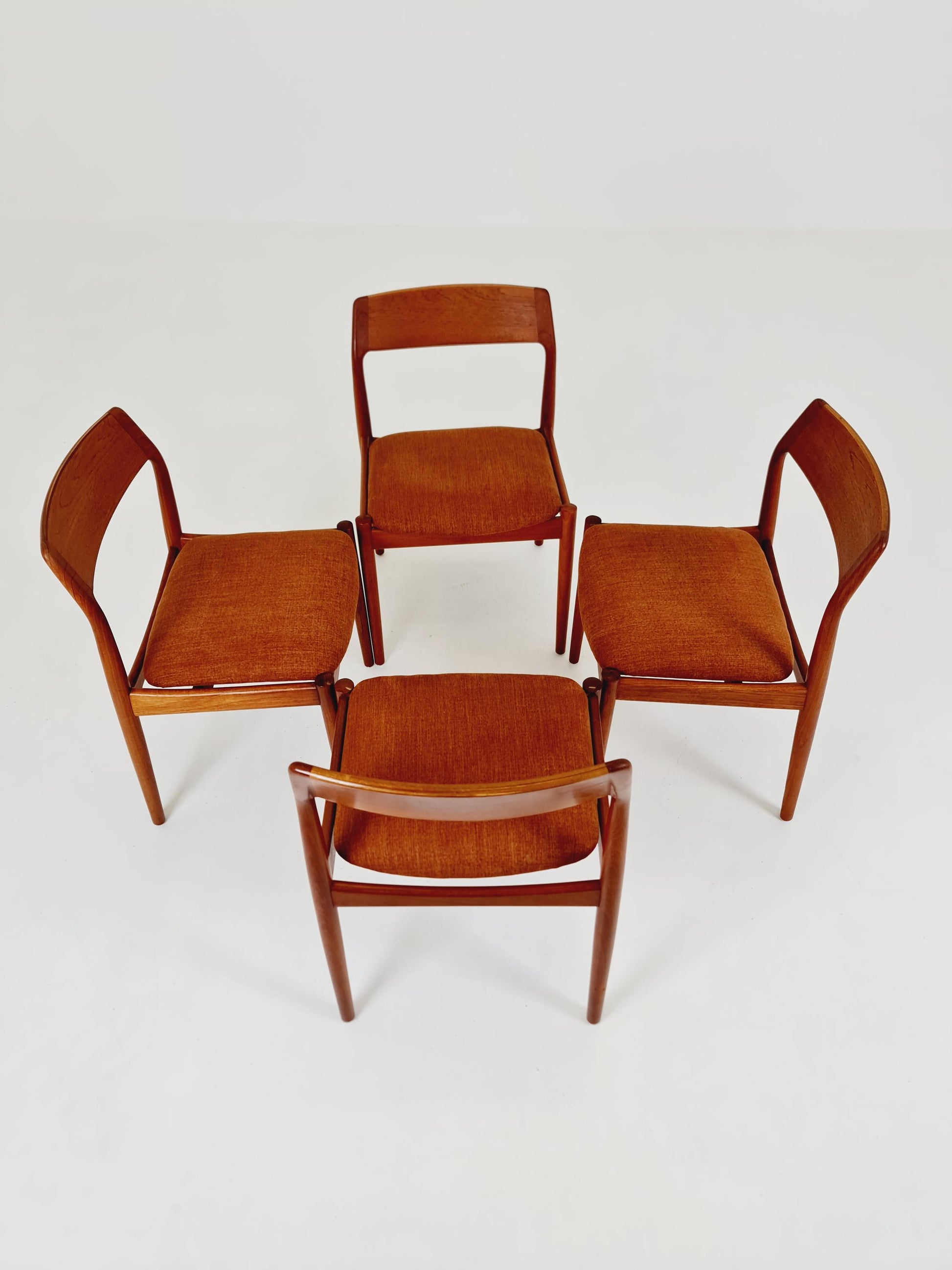 Danish teak dining chairs by David Nygrens Möbelfabrik 1960s, set of 4