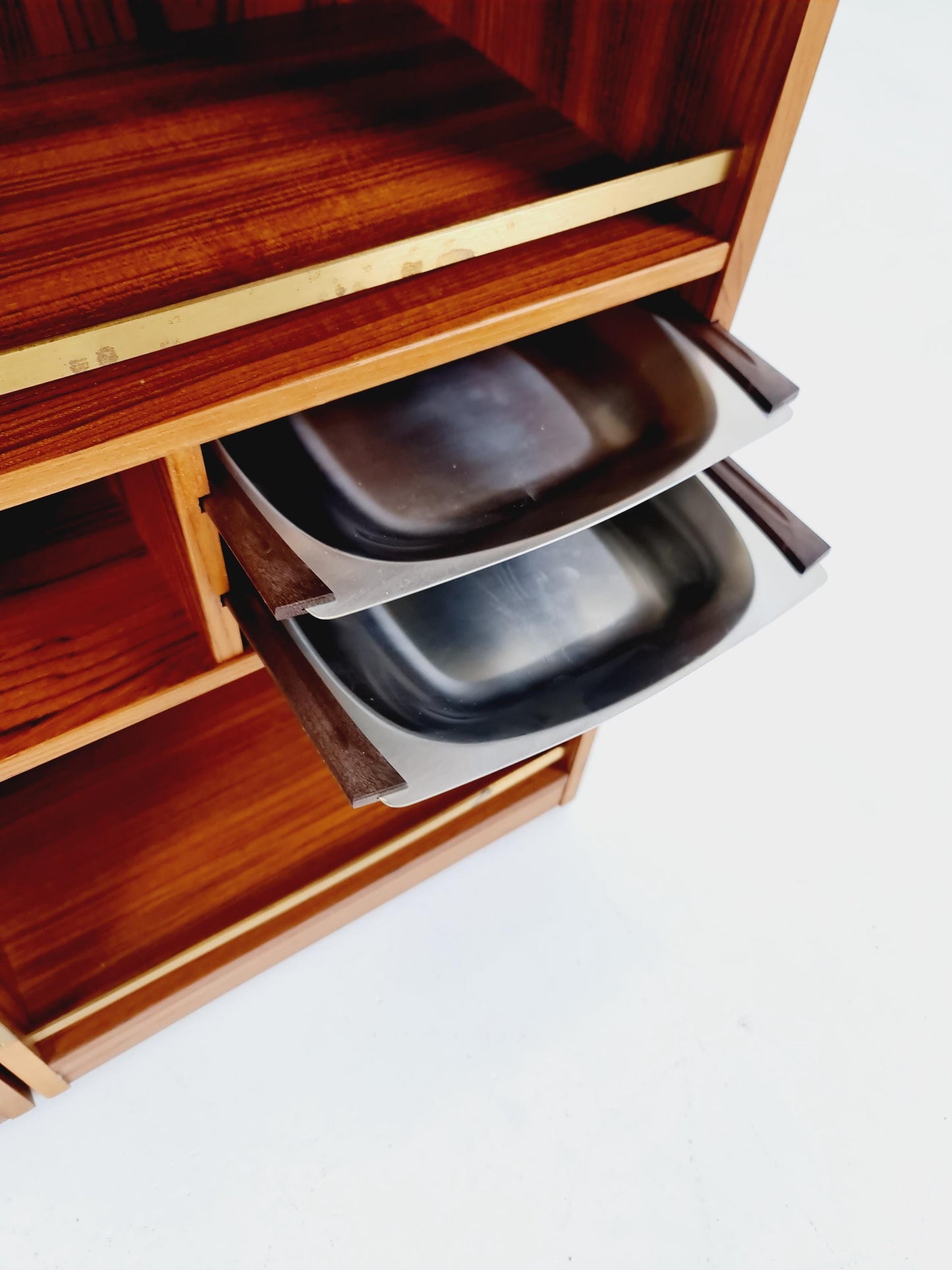 Super rare Danish mid century bar cart trolley By Reno Wahl Iversen for Dyrlund in Teak , 1960s