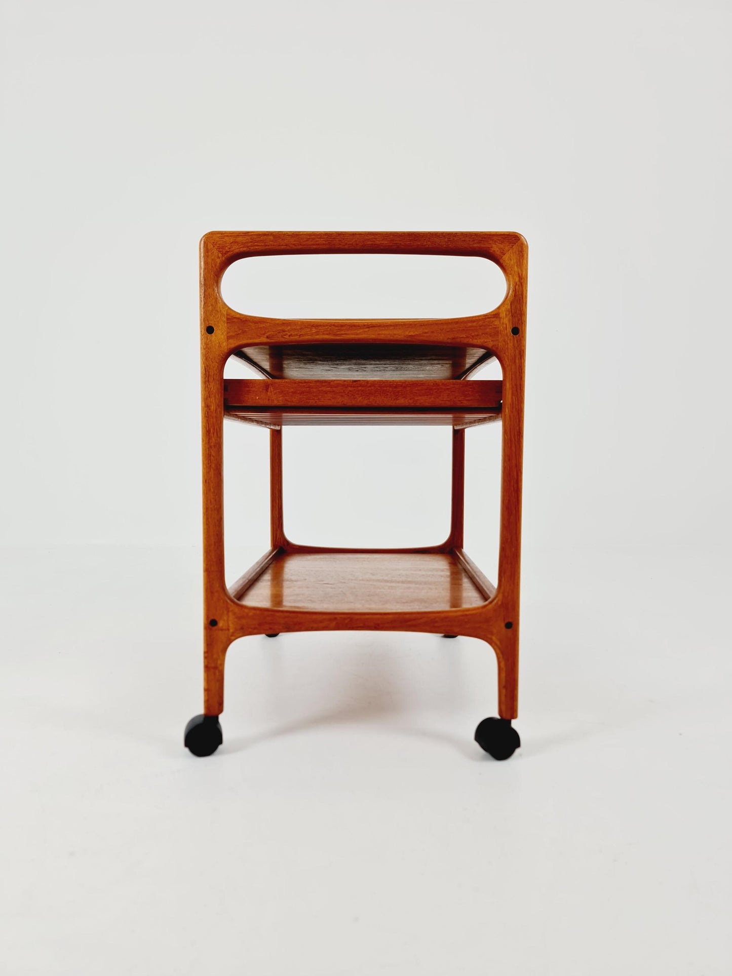 Vintage mid century danish trolley in solid teak/ bar cart By Salling Stolefabrik, 1960s