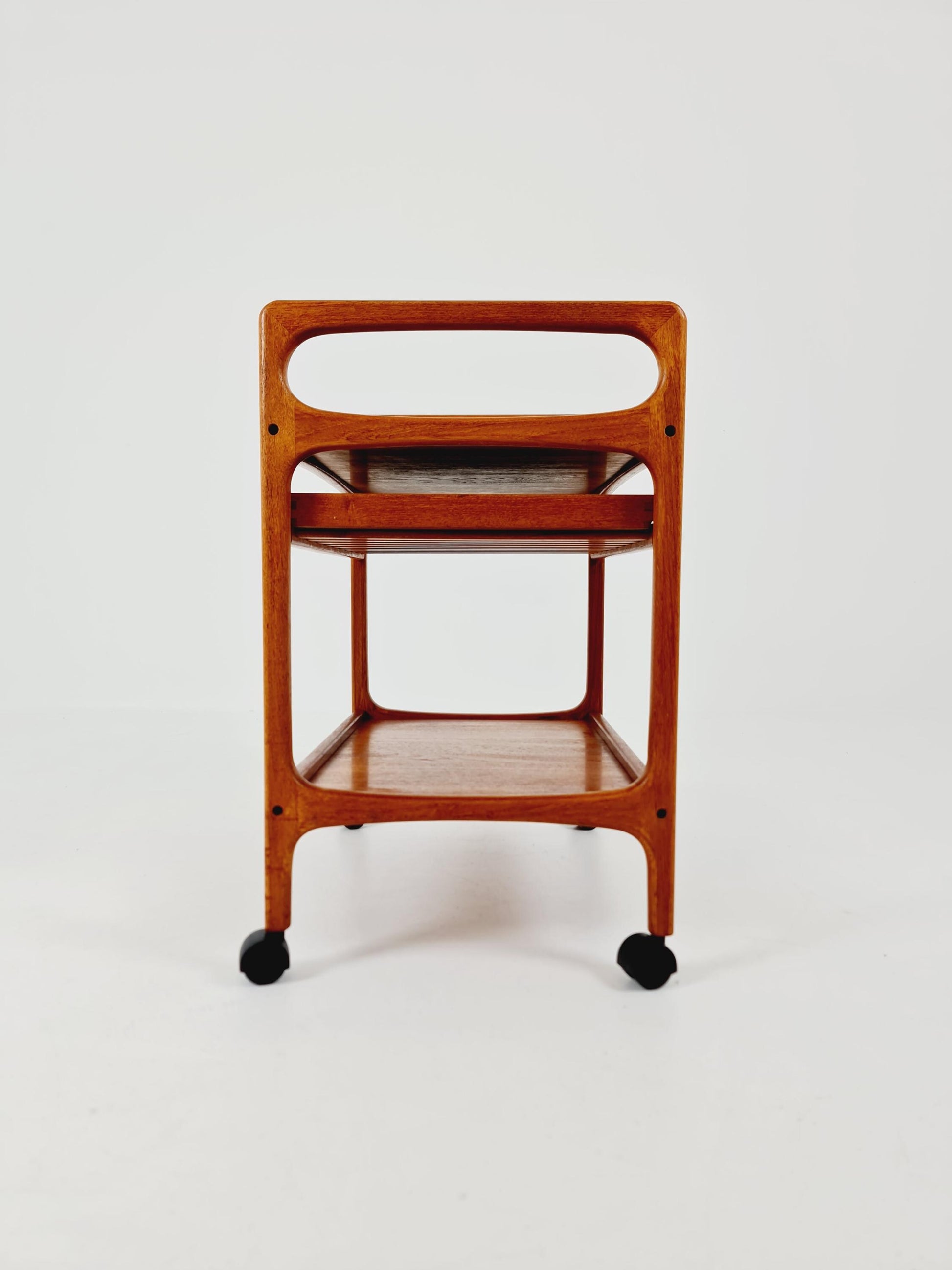 Vintage mid century danish trolley in solid teak/ bar cart By Salling Stolefabrik, 1960s