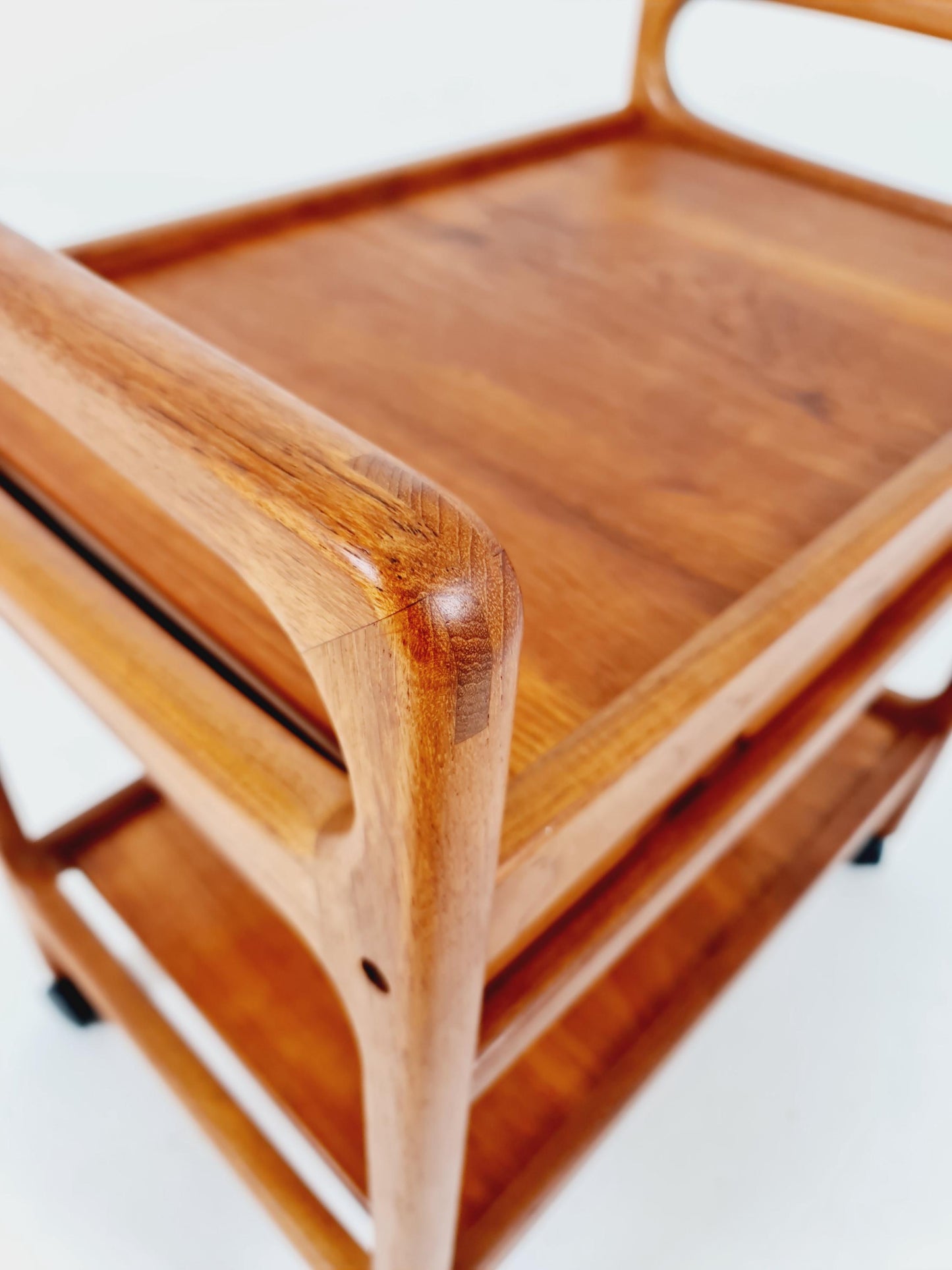 Vintage mid century danish trolley in solid teak/ bar cart By Salling Stolefabrik, 1960s