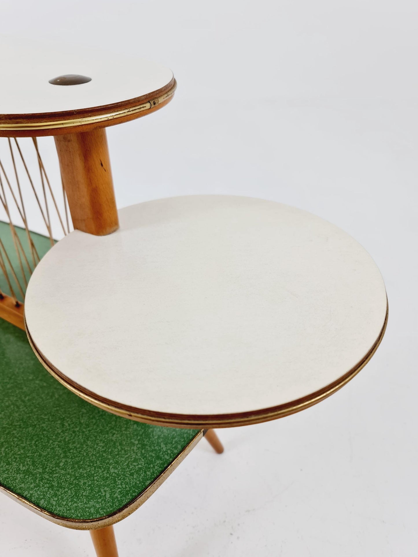 Rare Large German Plant Stand, Colorful Vintage Mid-Century Minimalist Indoor Plant Stand Side Table Retro flower table, 1950s