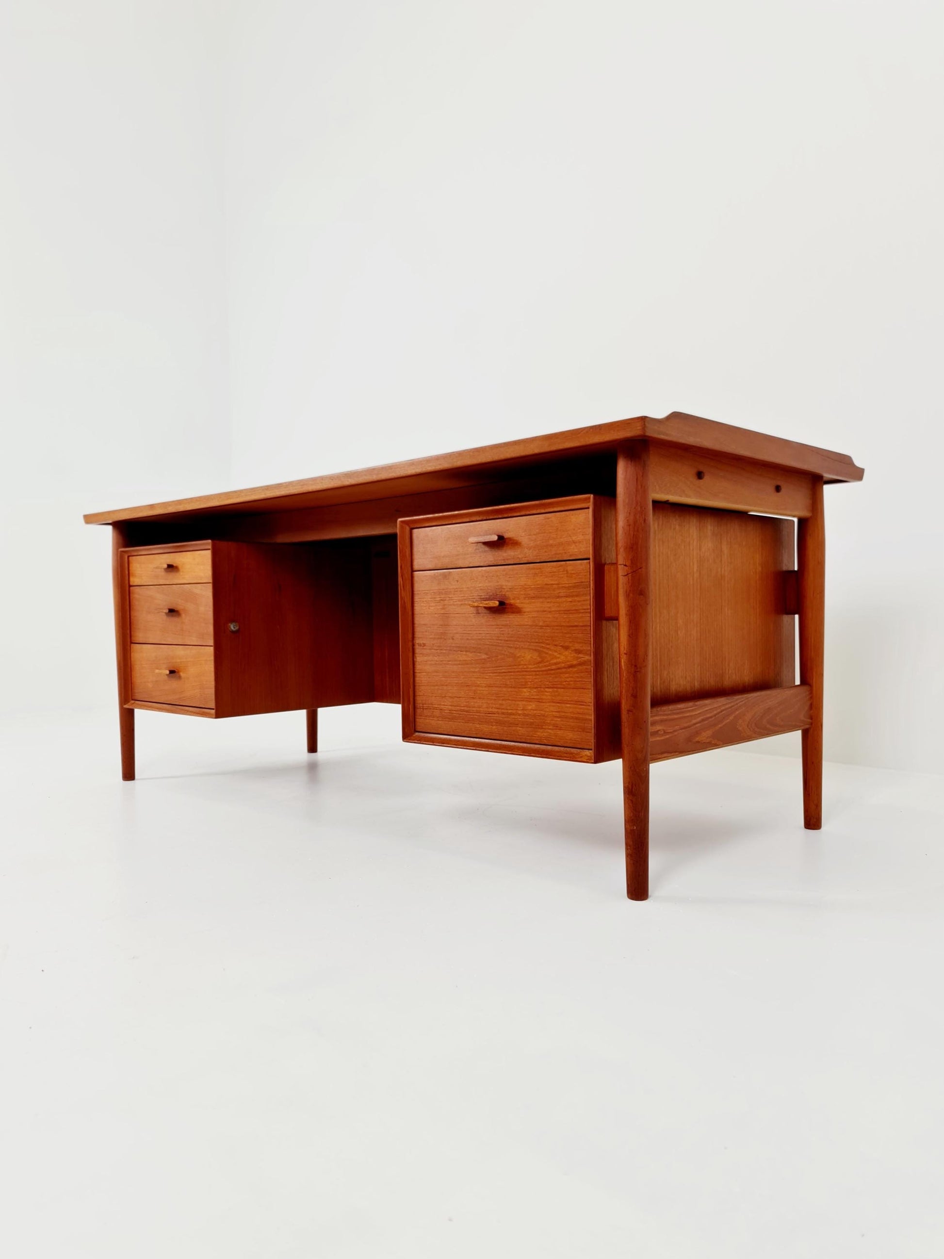 Super Rare Danish Teak Freestanding desk by Arne vodder for Sibast Denmark, 1960s