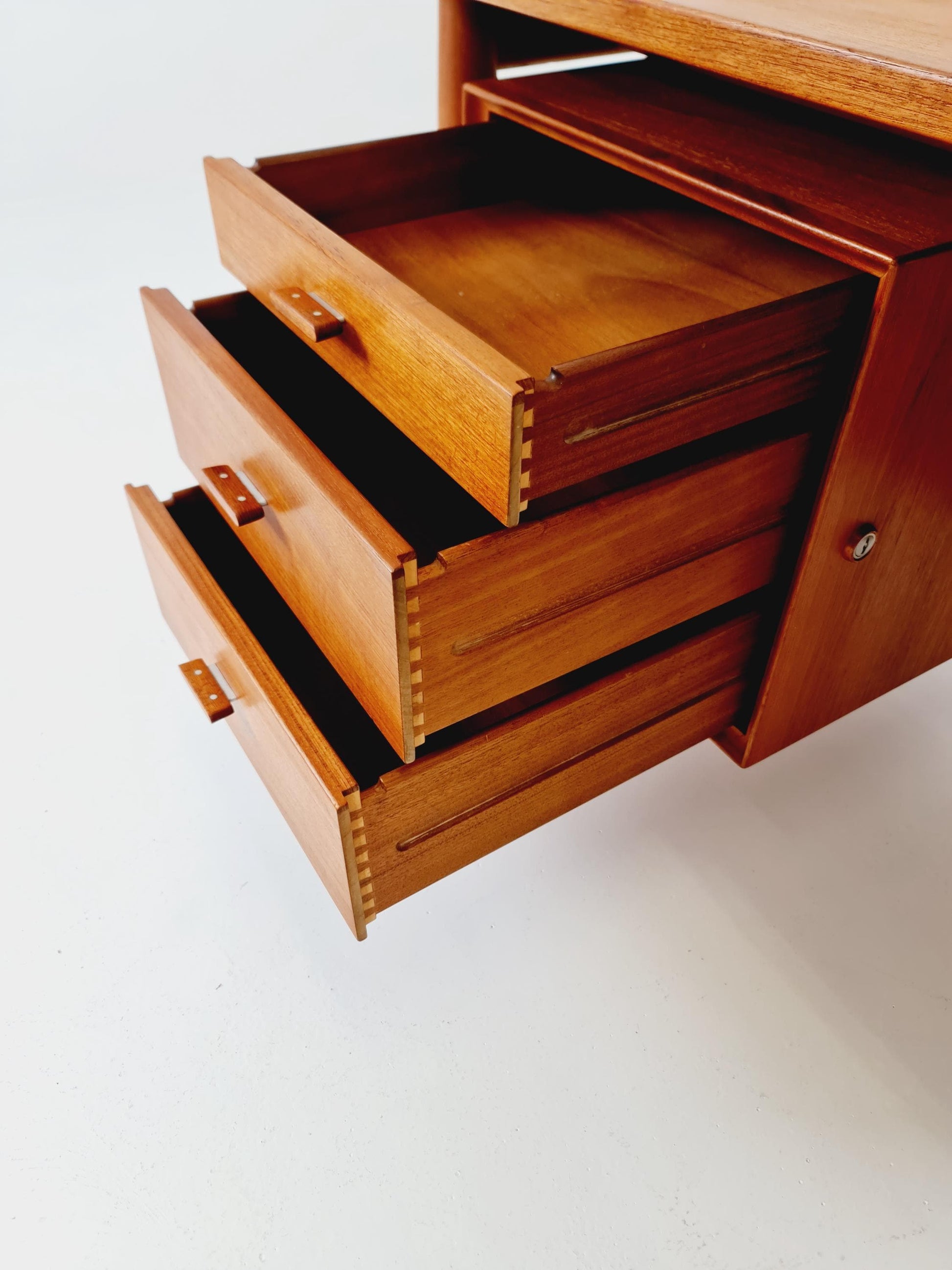 Super Rare Danish Teak Freestanding desk by Arne vodder for Sibast Denmark, 1960s