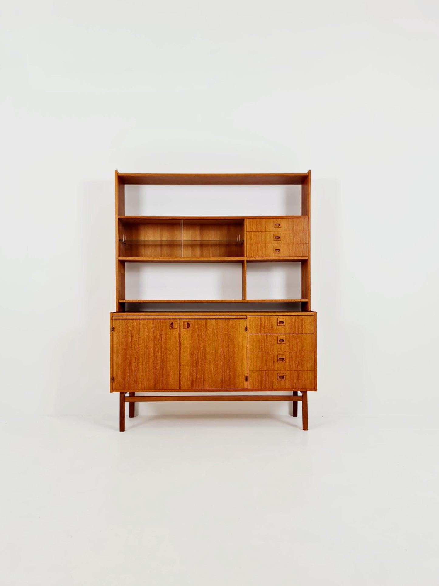 Danish freestanding vintage bookshelf system/ book case teak by Bengt Ruda, 1960s