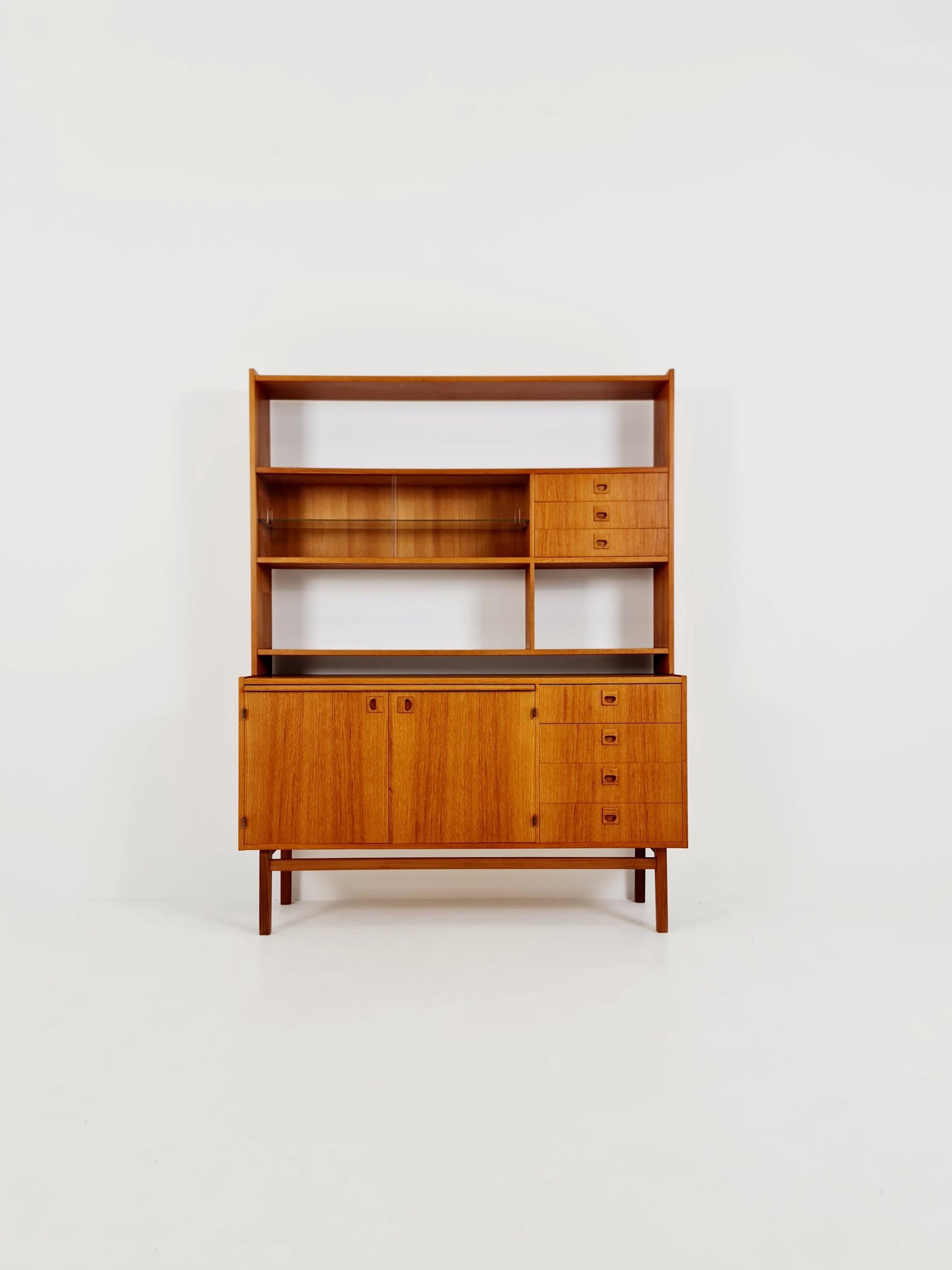 Danish freestanding vintage bookshelf system/ book case teak by Bengt Ruda, 1960s