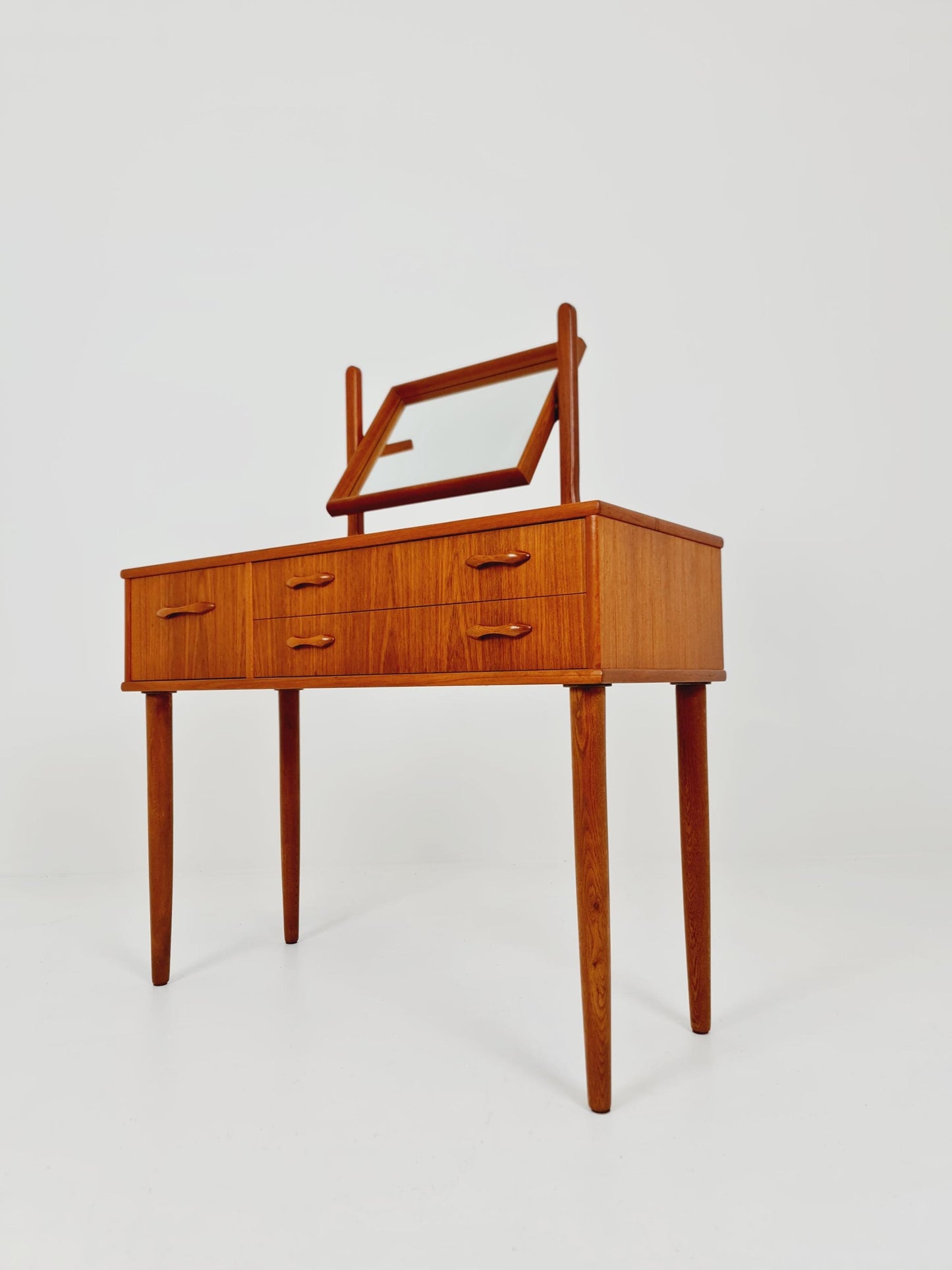 Mid Century Modern Danish Teak vanity table/ make up, 1960s