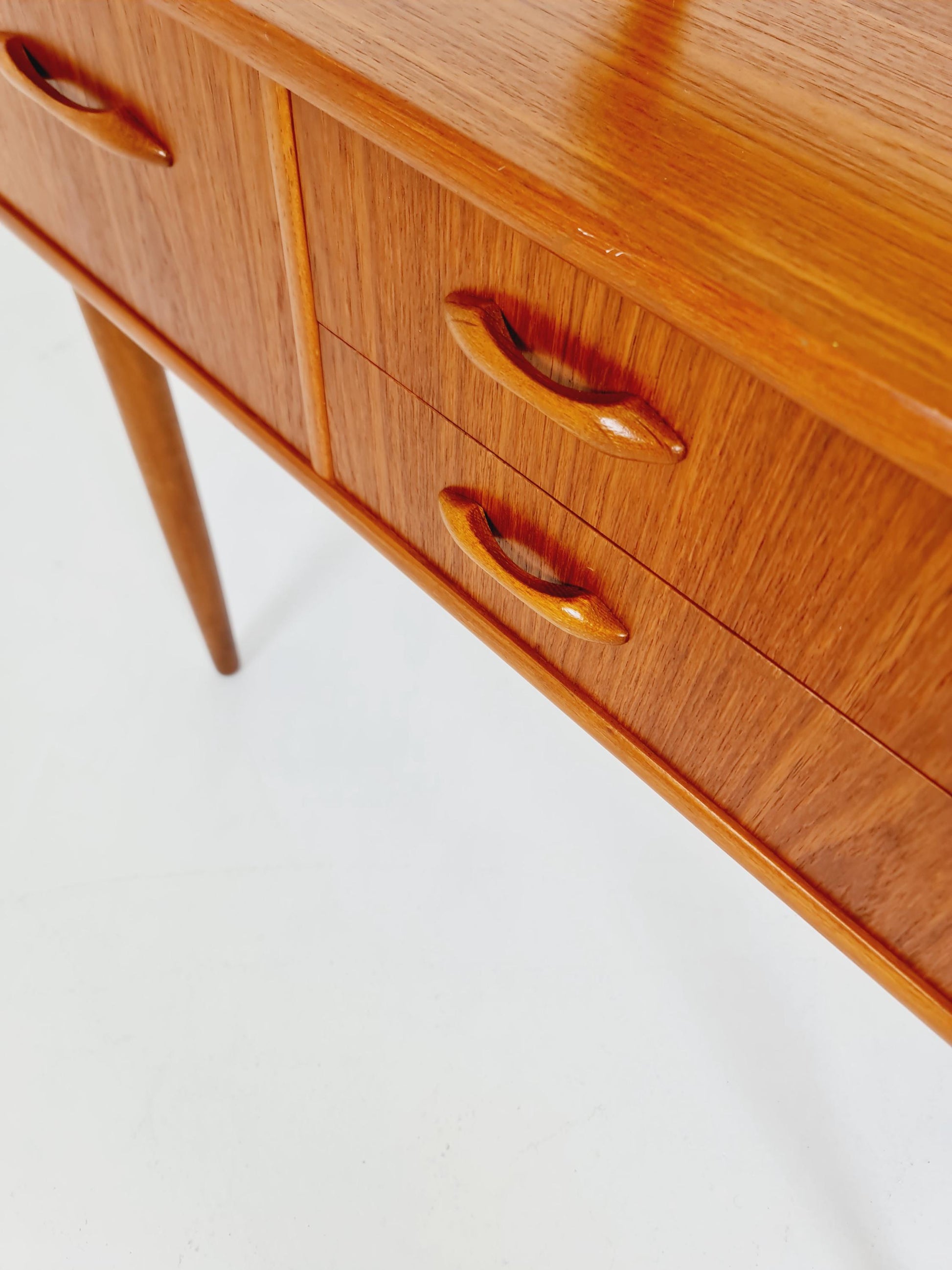 Mid Century Modern Danish Teak vanity table/ make up, 1960s
