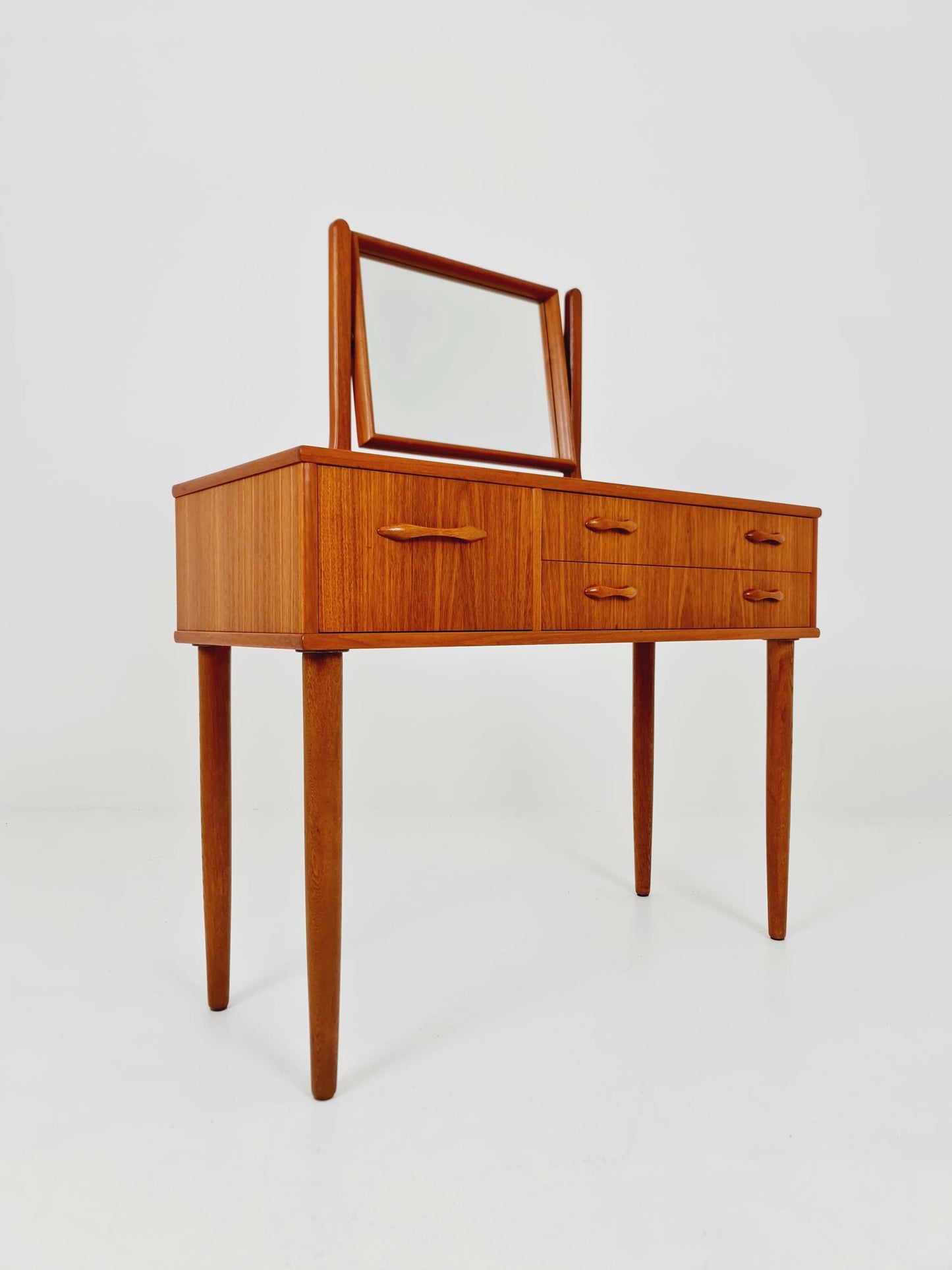 Mid Century Modern Danish Teak vanity table/ make up, 1960s