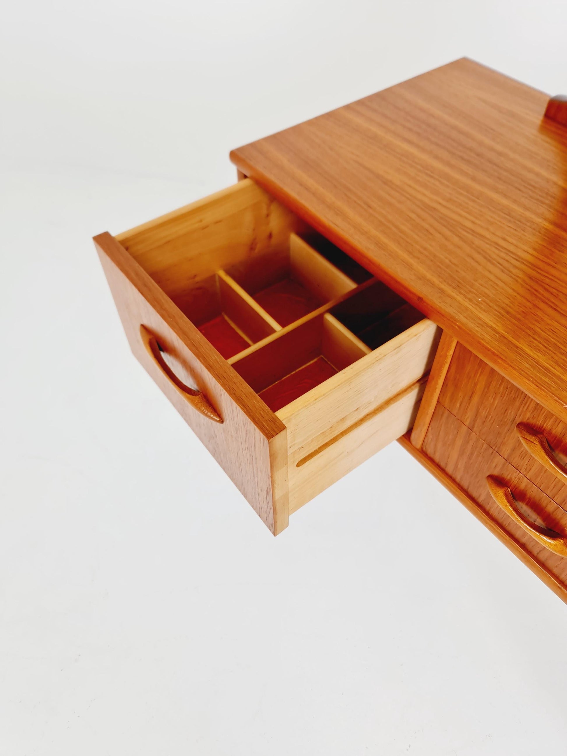 Mid Century Modern Danish Teak vanity table/ make up, 1960s