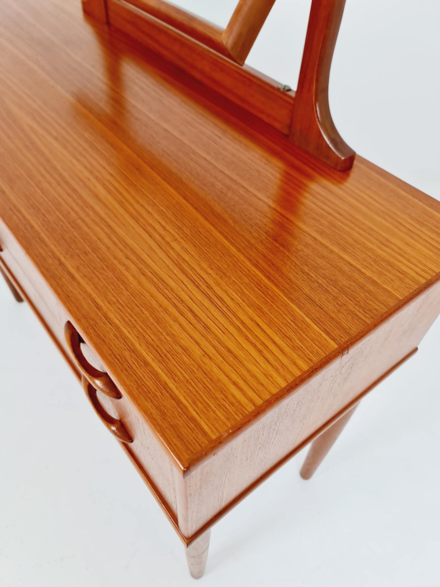 Mid Century Modern Danish Teak vanity table/ make up, 1960s