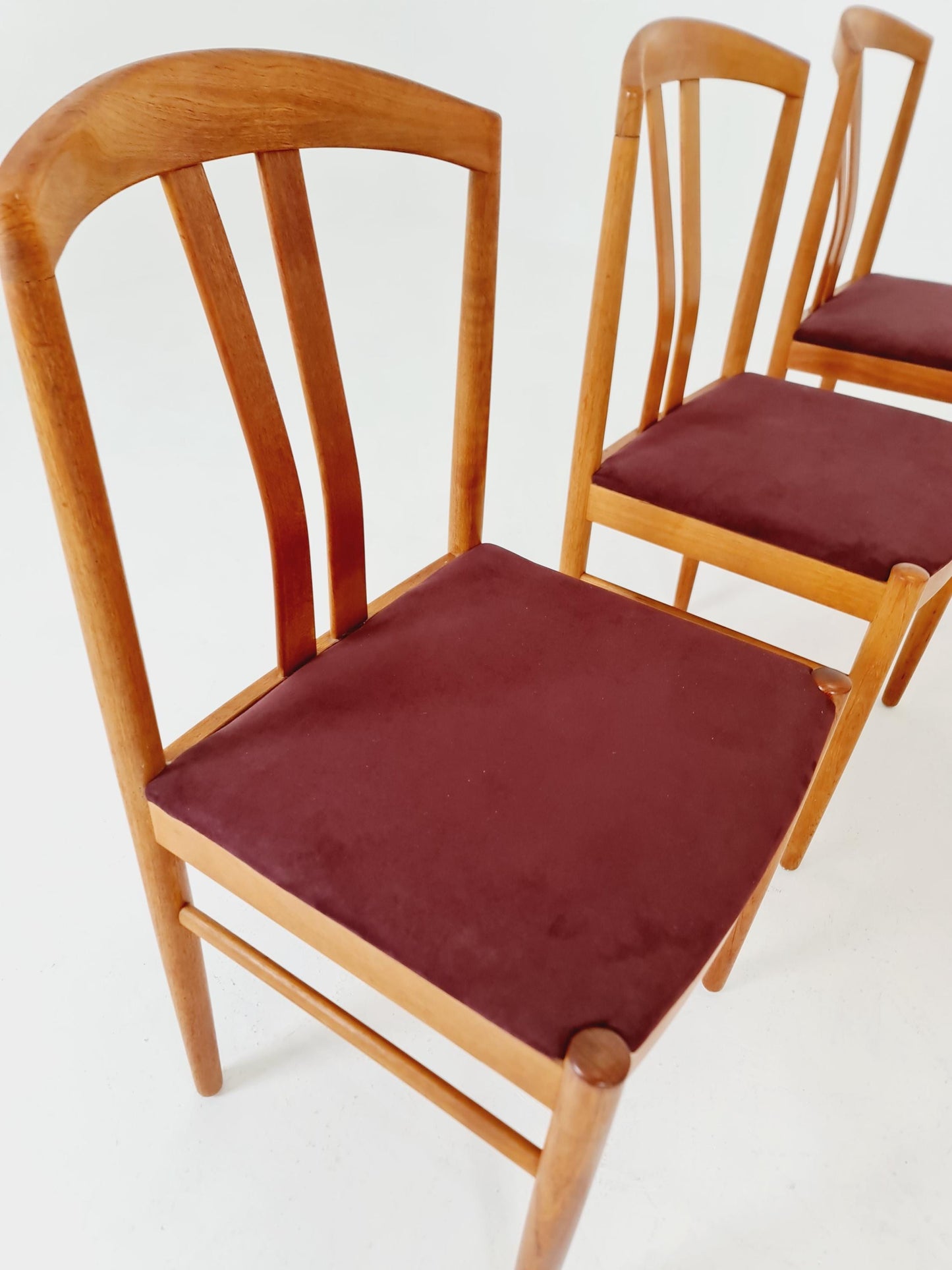 Mid Century Danish solid teak dining Chairs by henning sørensen, Set of 6 , 1960s