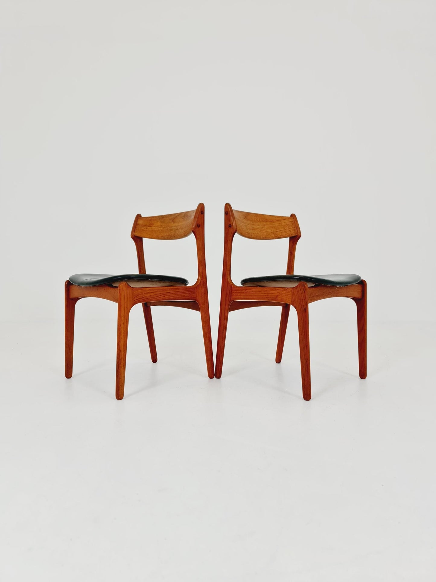 Vintage Danish teak dining/desk chairs by Erik Buch for O D Möbler, 1960s Set of 2
