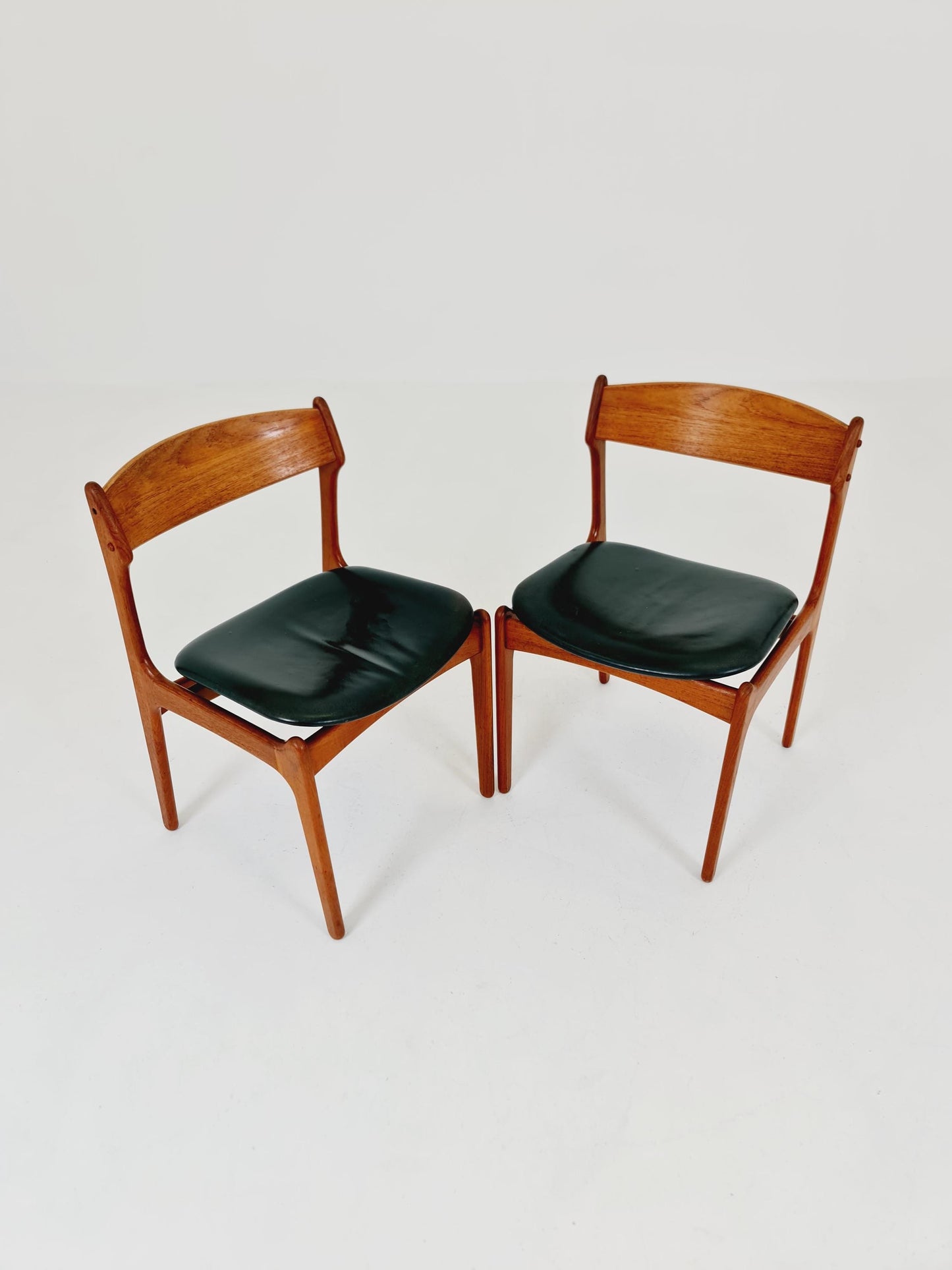 Vintage Danish teak dining/desk chairs by Erik Buch for O D Möbler, 1960s Set of 2