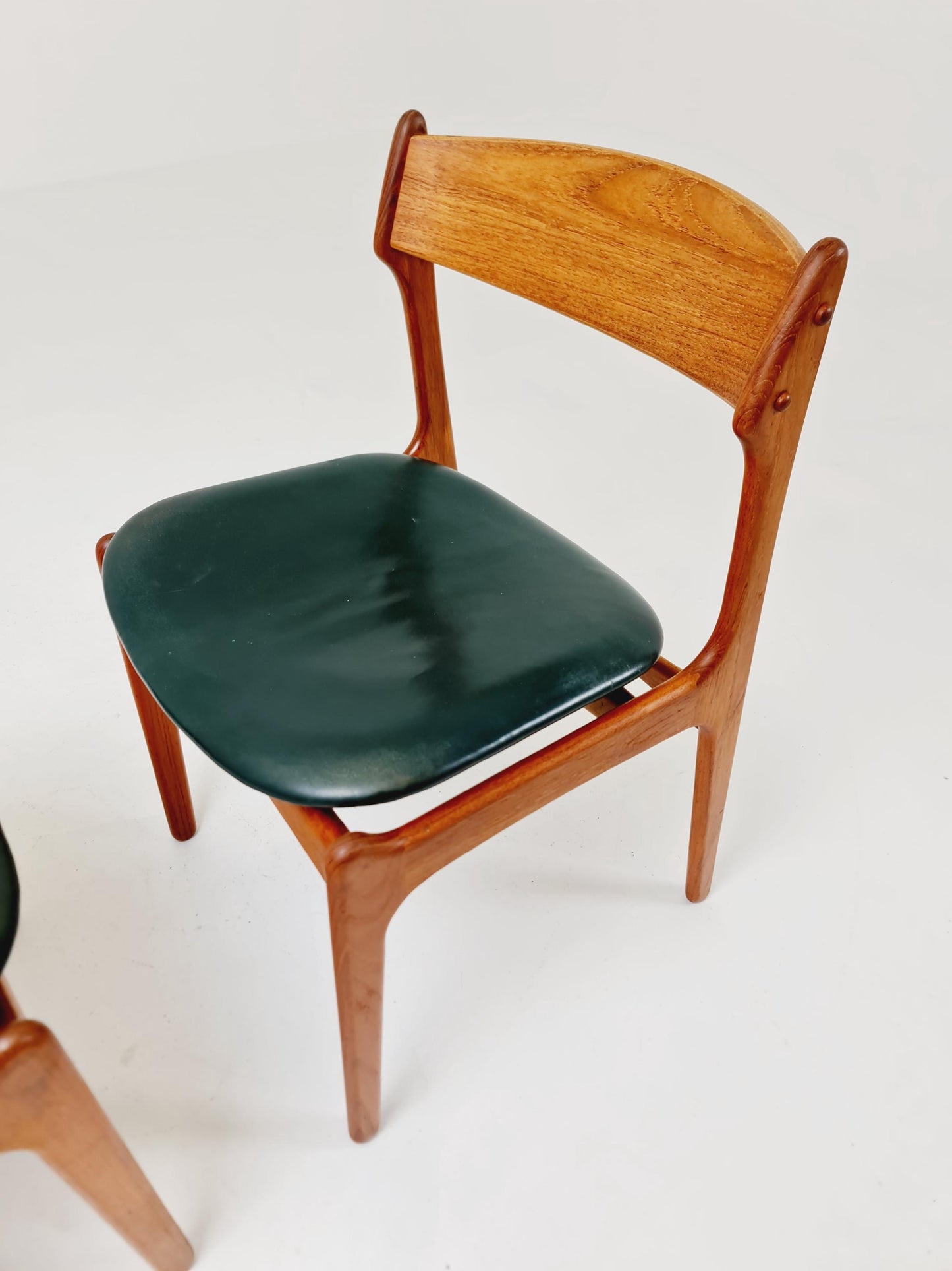 Vintage Danish teak dining/desk chairs by Erik Buch for O D Möbler, 1960s Set of 2