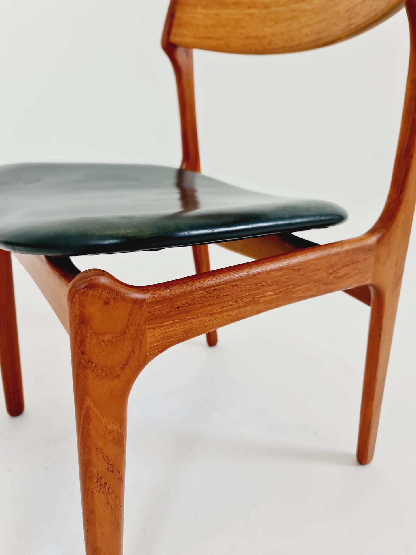 Vintage Danish teak dining/desk chairs by Erik Buch for O D Möbler, 1960s Set of 2