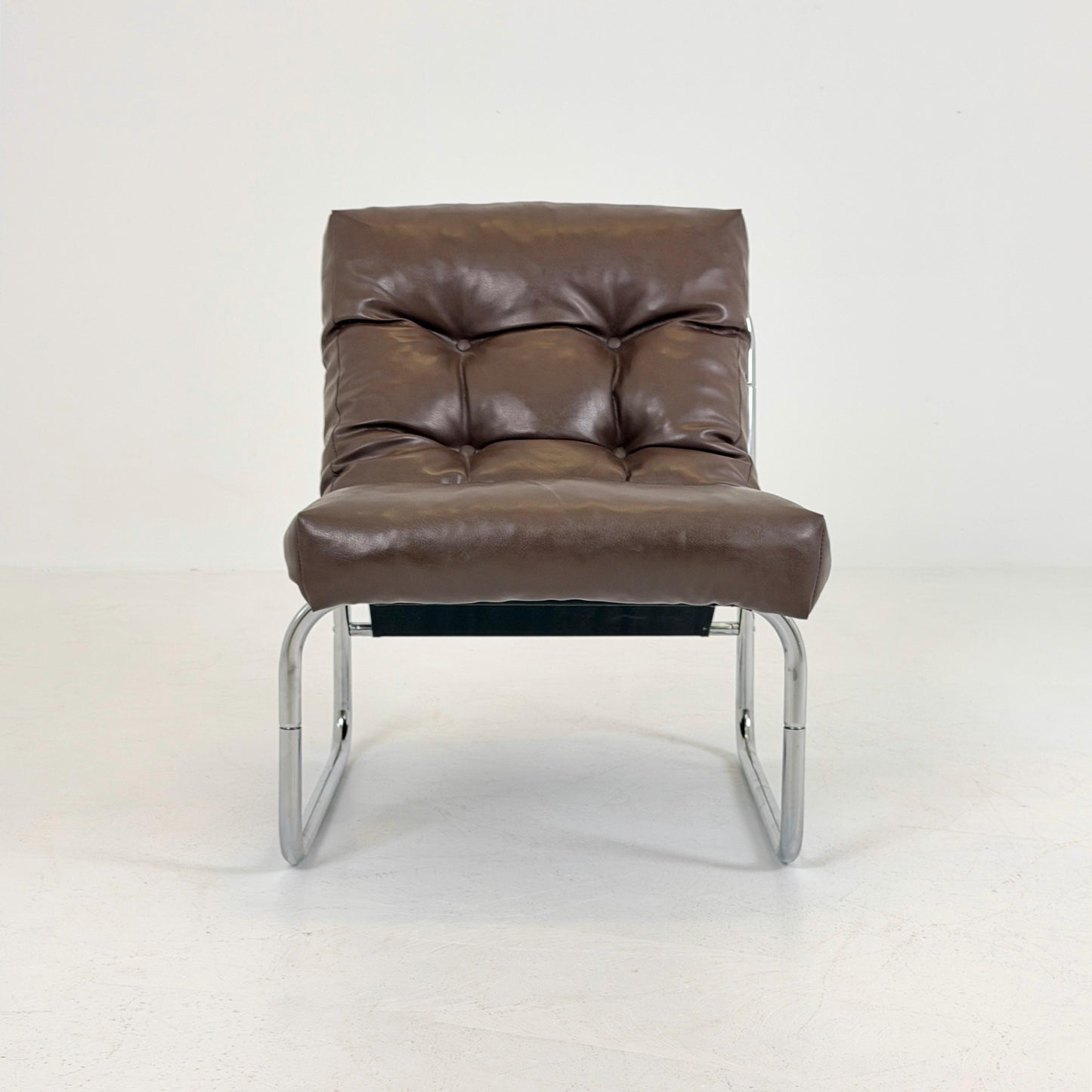 Model Pixi leather lounge chair by Gillis Lundgren for Ikea, 1970s