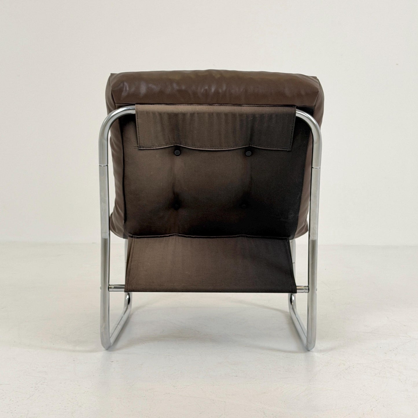 Model Pixi leather lounge chair by Gillis Lundgren for Ikea, 1970s