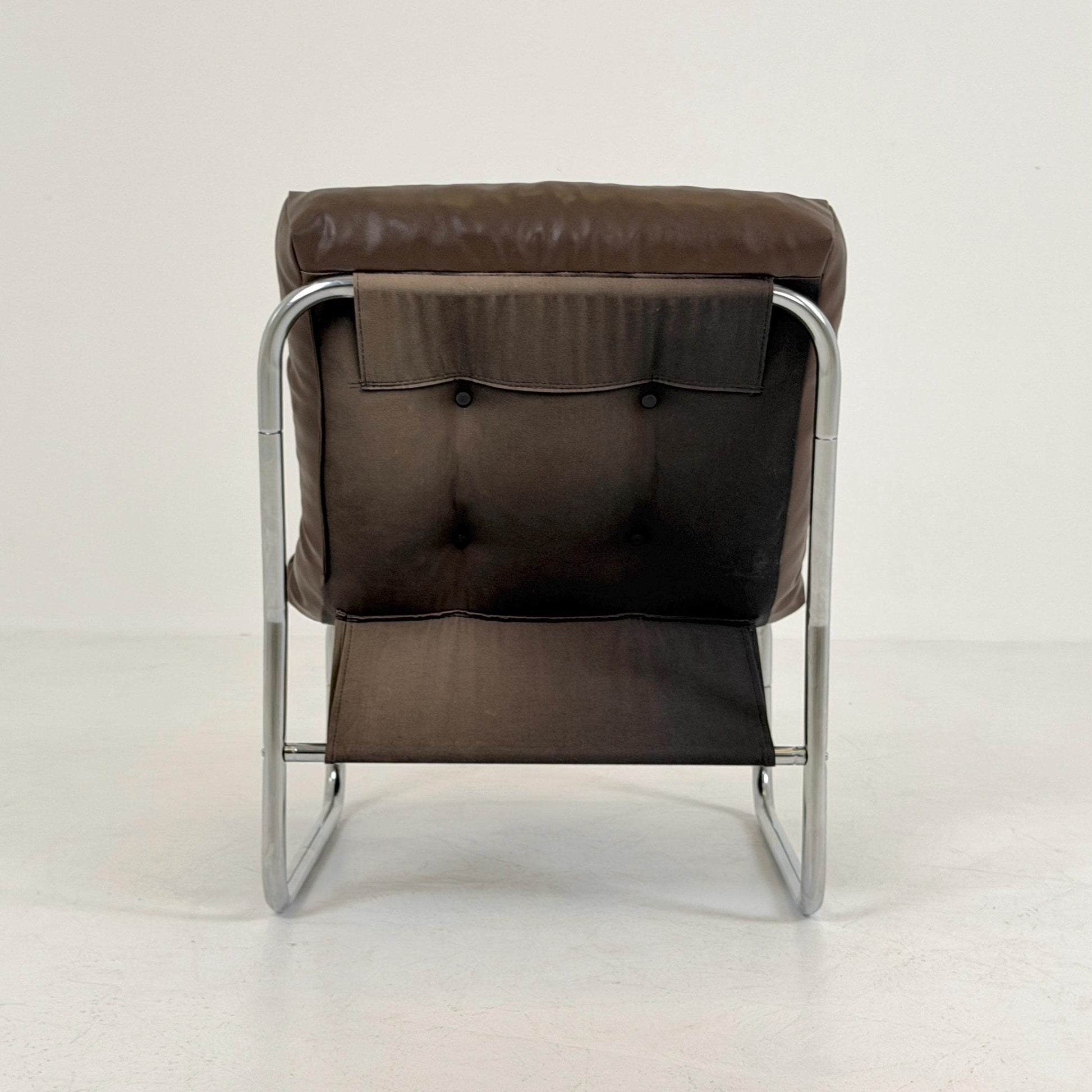 Model Pixi leather lounge chair by Gillis Lundgren for Ikea, 1970s