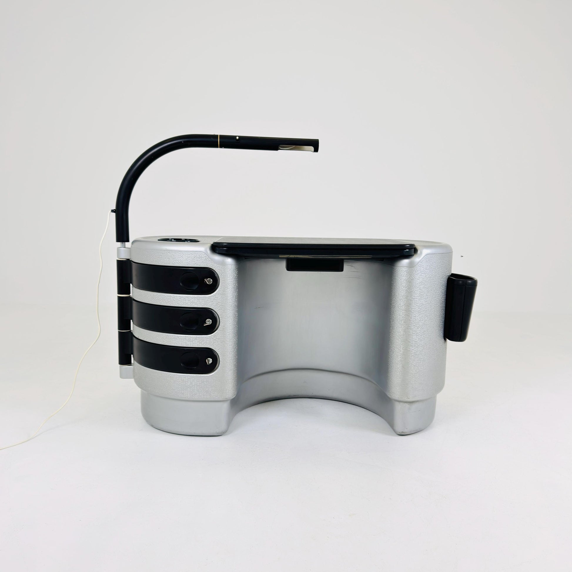 Mid century Spaceage "Hadi" Silver Grey Novodur Polyurethane Executive Desk by Ernest Igl for Bayer AG 1970s Germany