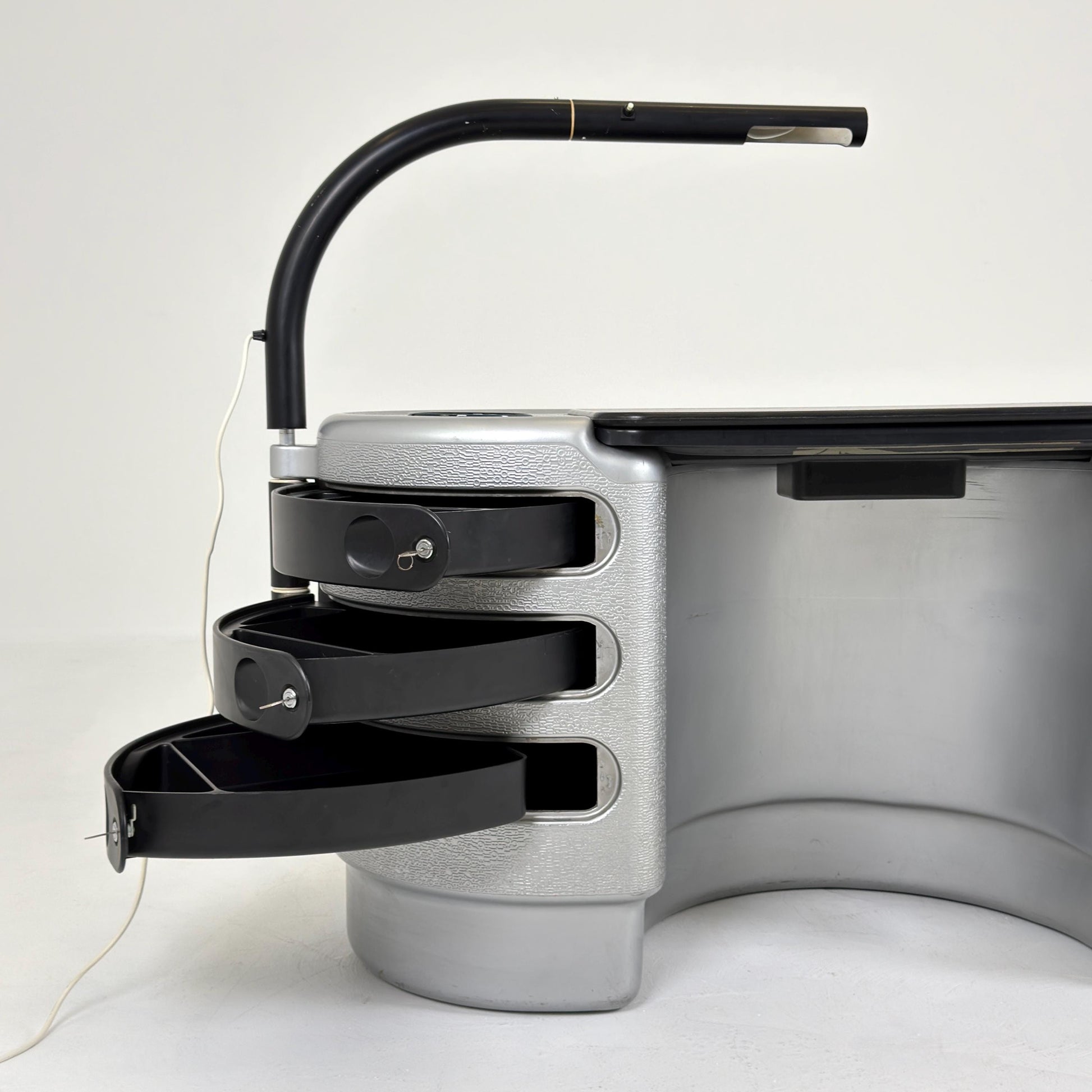 Mid century Spaceage "Hadi" Silver Grey Novodur Polyurethane Executive Desk by Ernest Igl for Bayer AG 1970s Germany