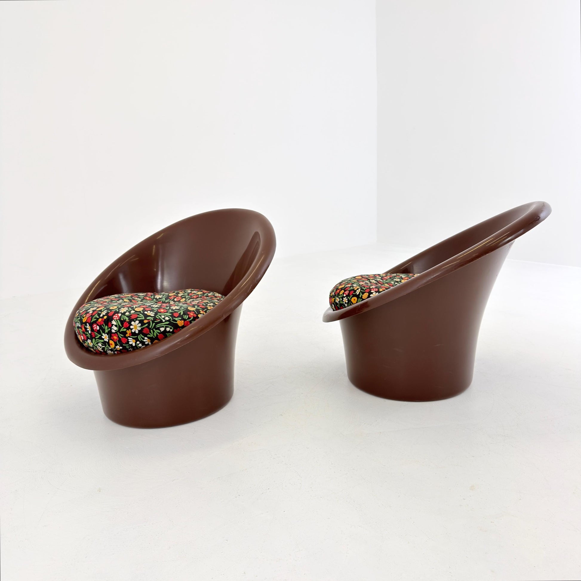 Set of 2 Mid century Skopa Lounge Chairs by Ole Gjerløv Knudsen & Torben Lind for Ikea, 1970s Sweden