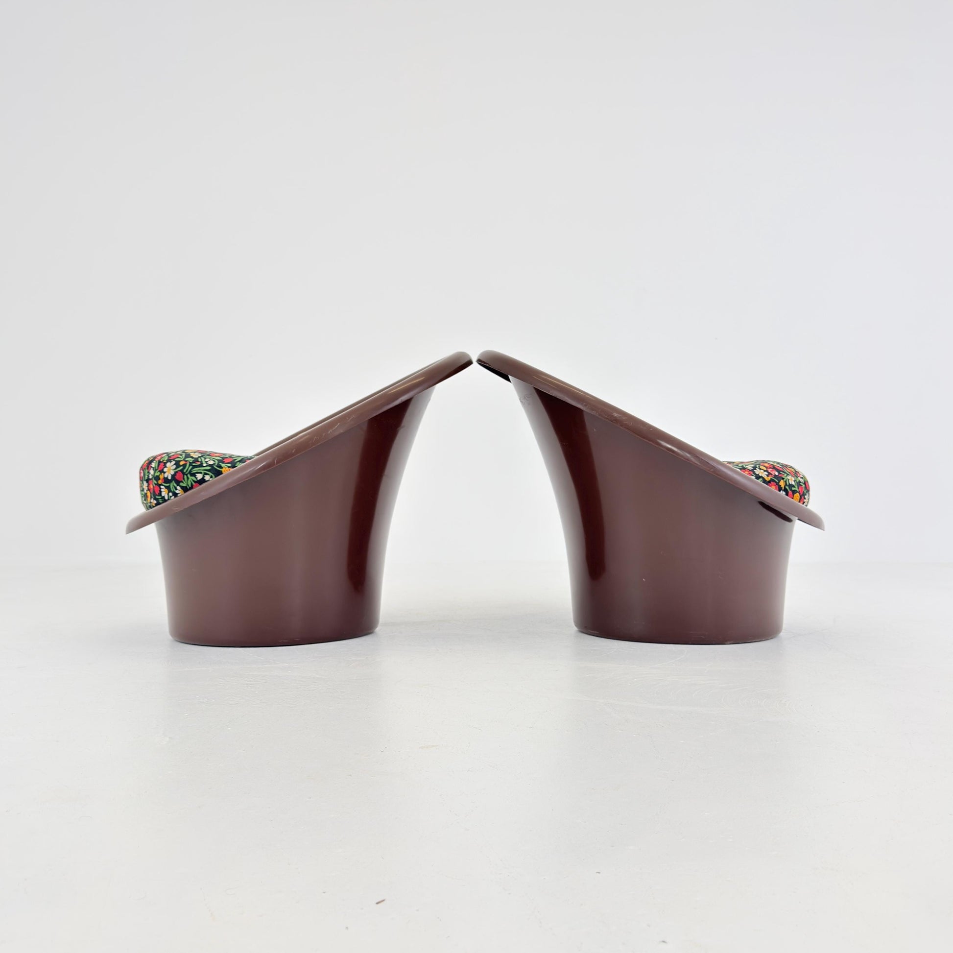 Set of 2 Mid century Skopa Lounge Chairs by Ole Gjerløv Knudsen & Torben Lind for Ikea, 1970s Sweden