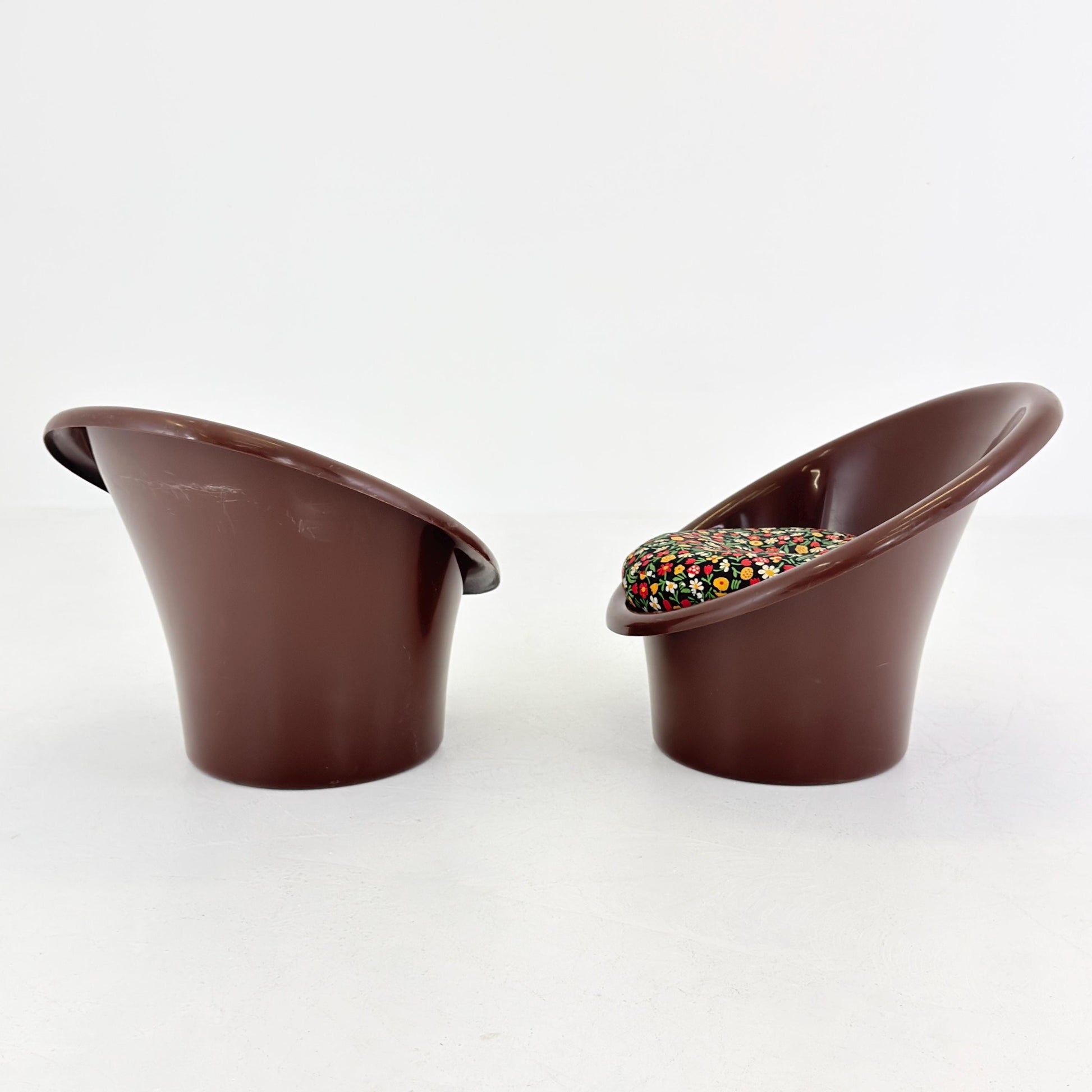 Set of 2 Mid century Skopa Lounge Chairs by Ole Gjerløv Knudsen & Torben Lind for Ikea, 1970s Sweden