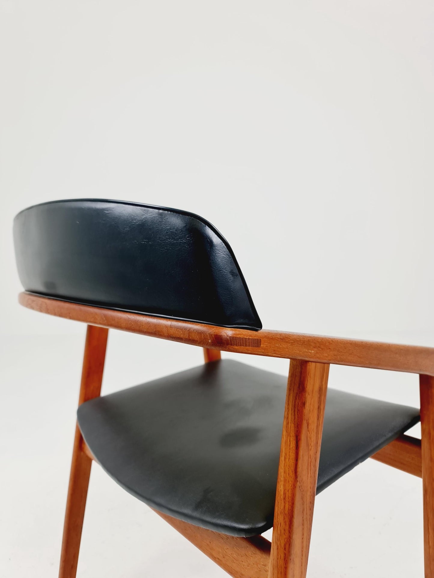 Danish Rare Teak Armchair By Sax Denmark Desk Chair 1960s