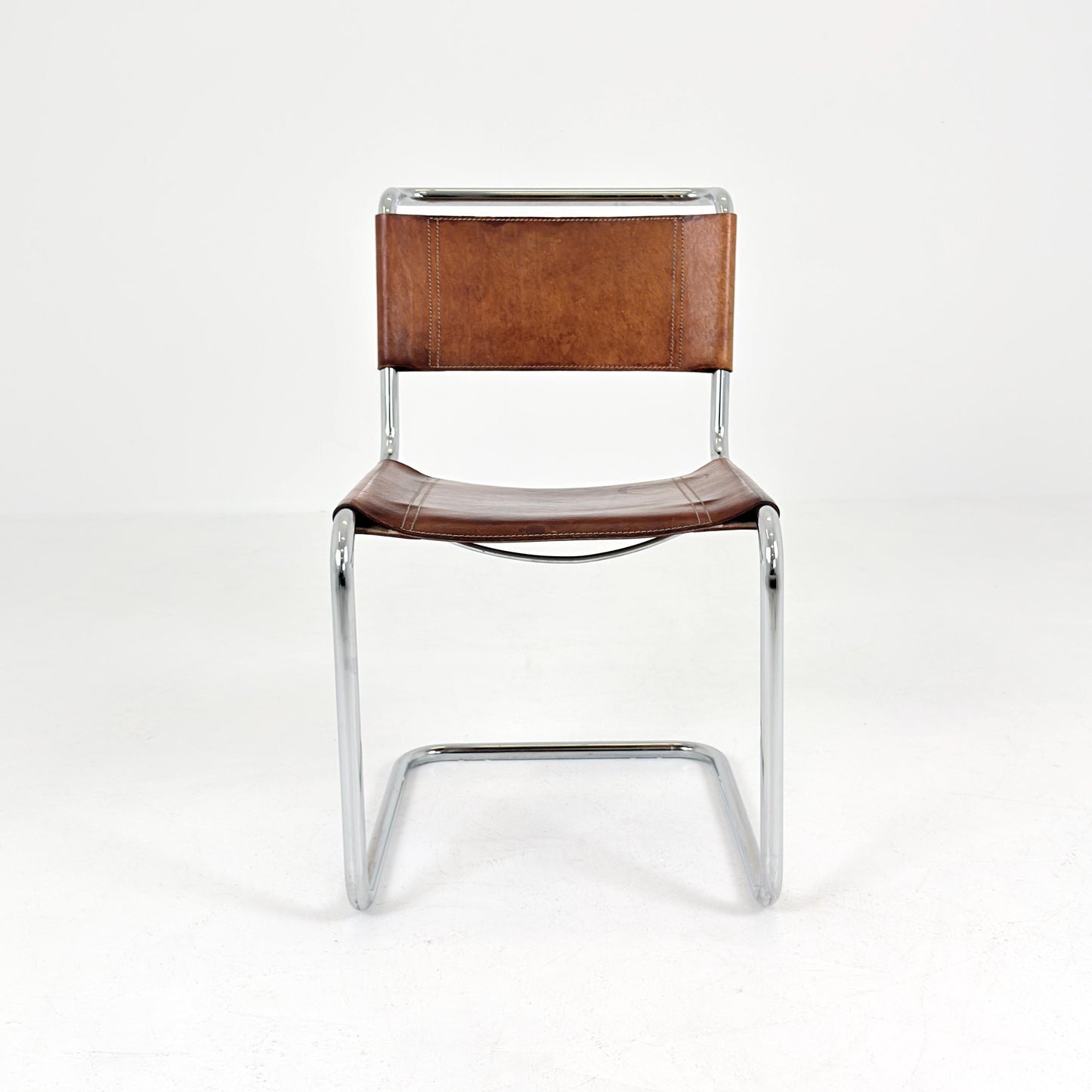 Mid century S33 cognac Cantilever Chair by Mart Stam – Italy 1980s