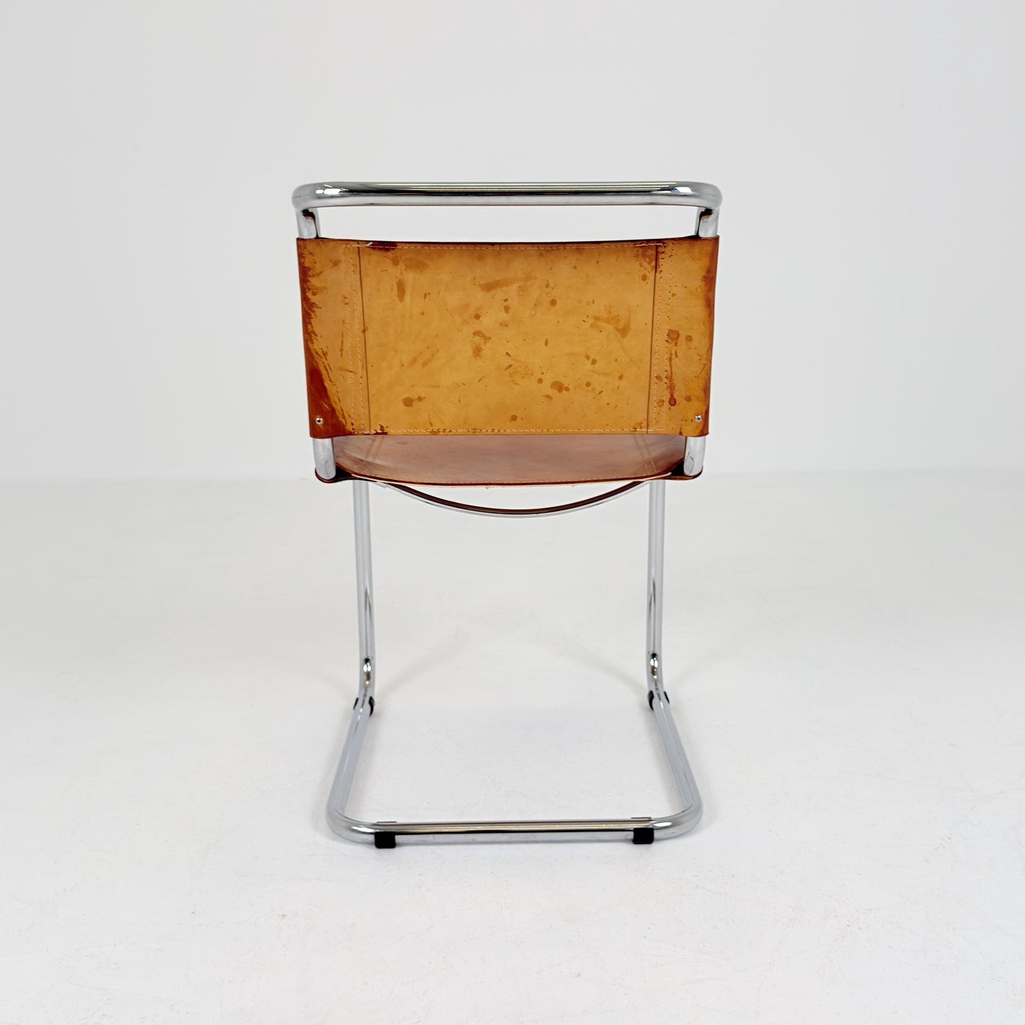 Mid century S33 cognac Cantilever Chair by Mart Stam – Italy 1980s