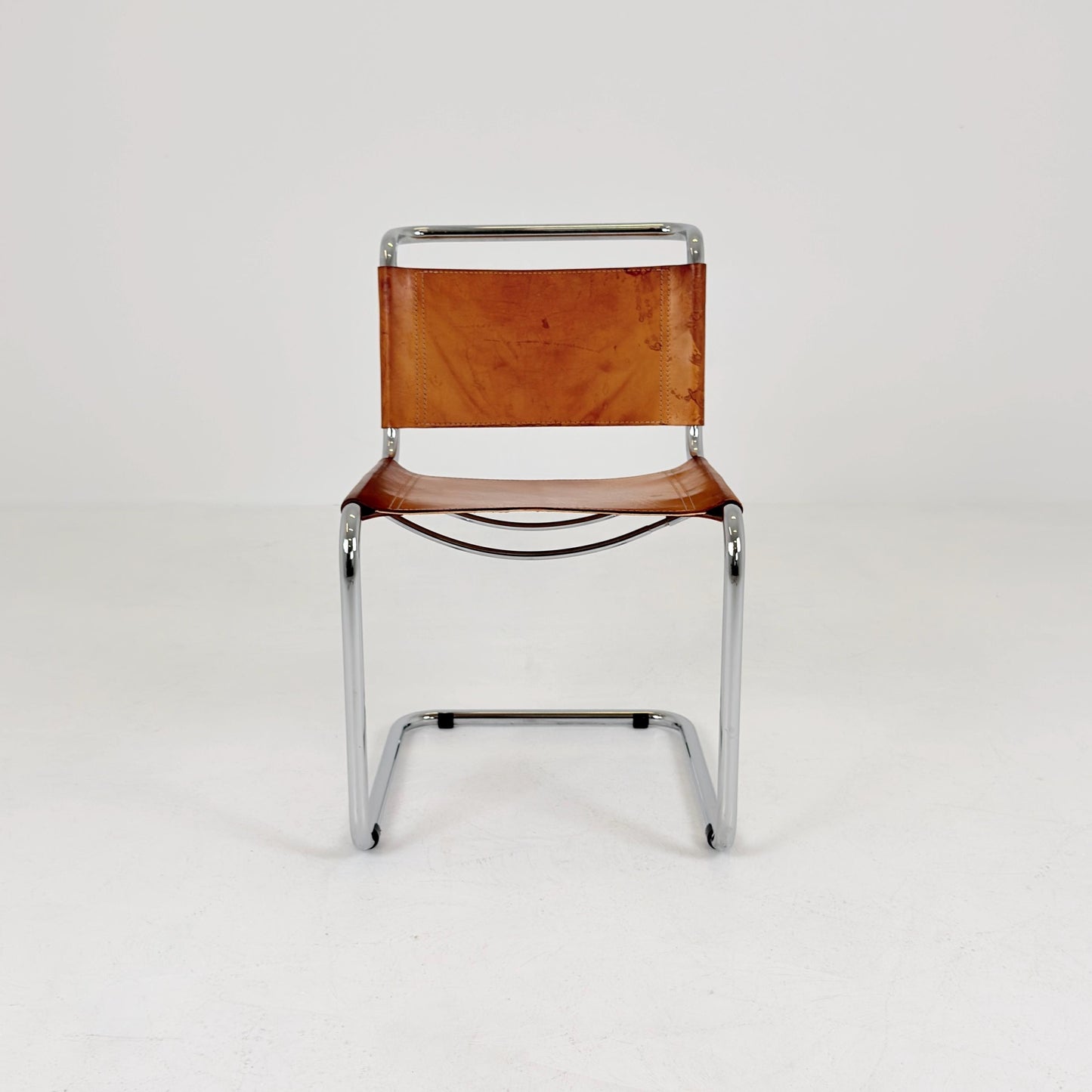 Mid century S33 cognac Cantilever Chair by Mart Stam – Italy 1980s
