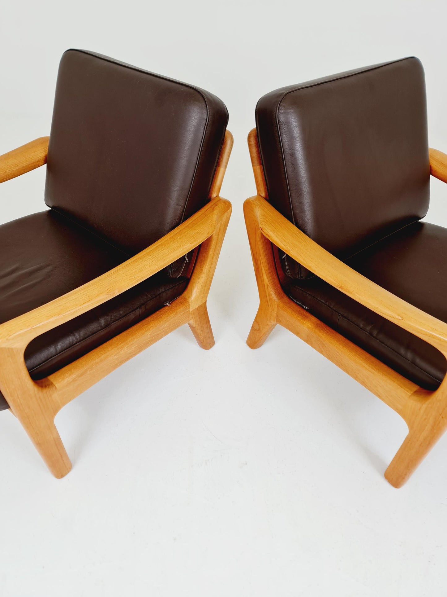 Mid century Danish easy lounge chairs by Juul Kristensen , 1970s, Set of 2