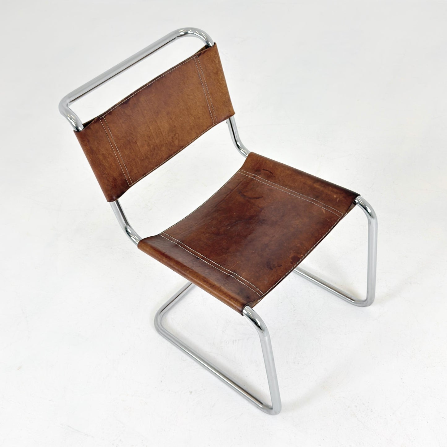 Mid century S33 cognac Cantilever Chair by Mart Stam – Italy 1980s