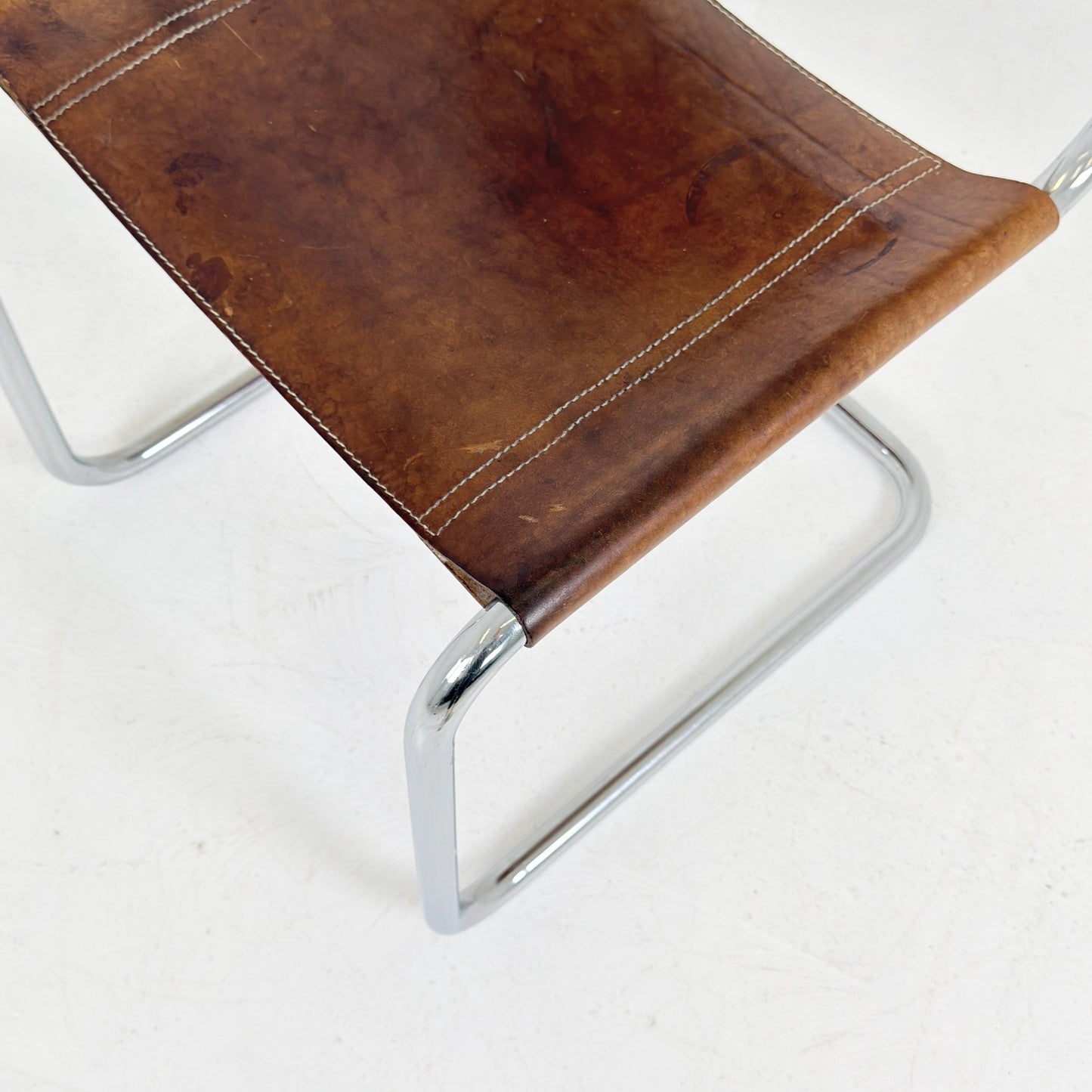 Mid century S33 cognac Cantilever Chair by Mart Stam – Italy 1980s