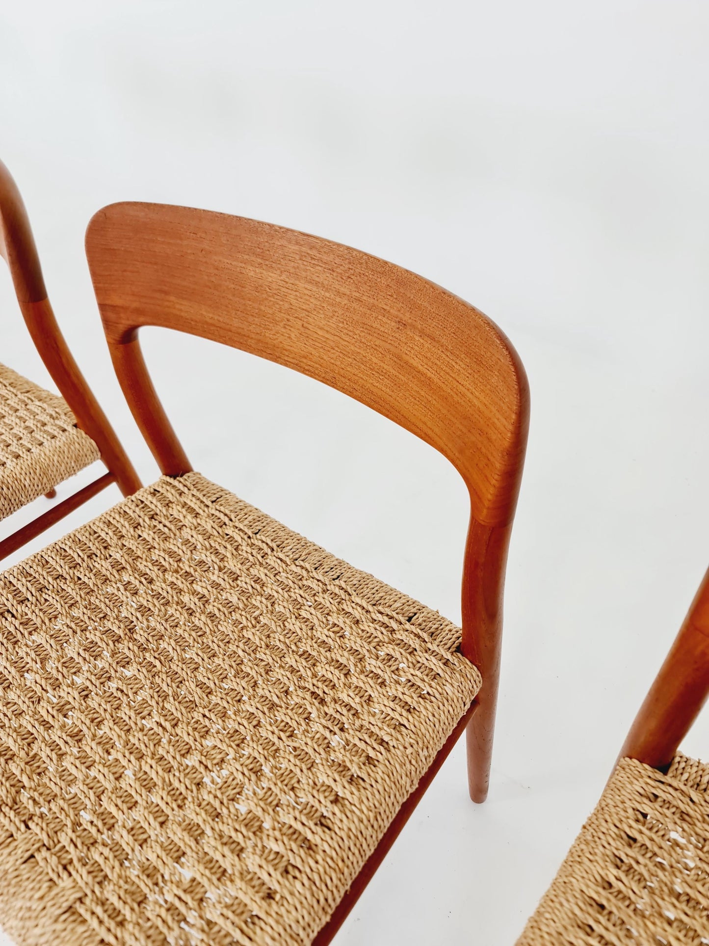 MidCentury Danish teak Dining Chairs Niels O.Moller, 1960s Modell 75 ,Set of 6