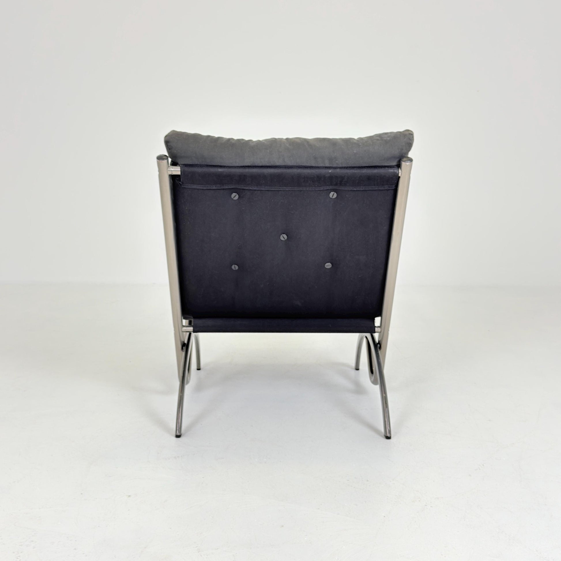 Mid century Vintage Ikea Postmodern Memphis black Armchair, , 1980s