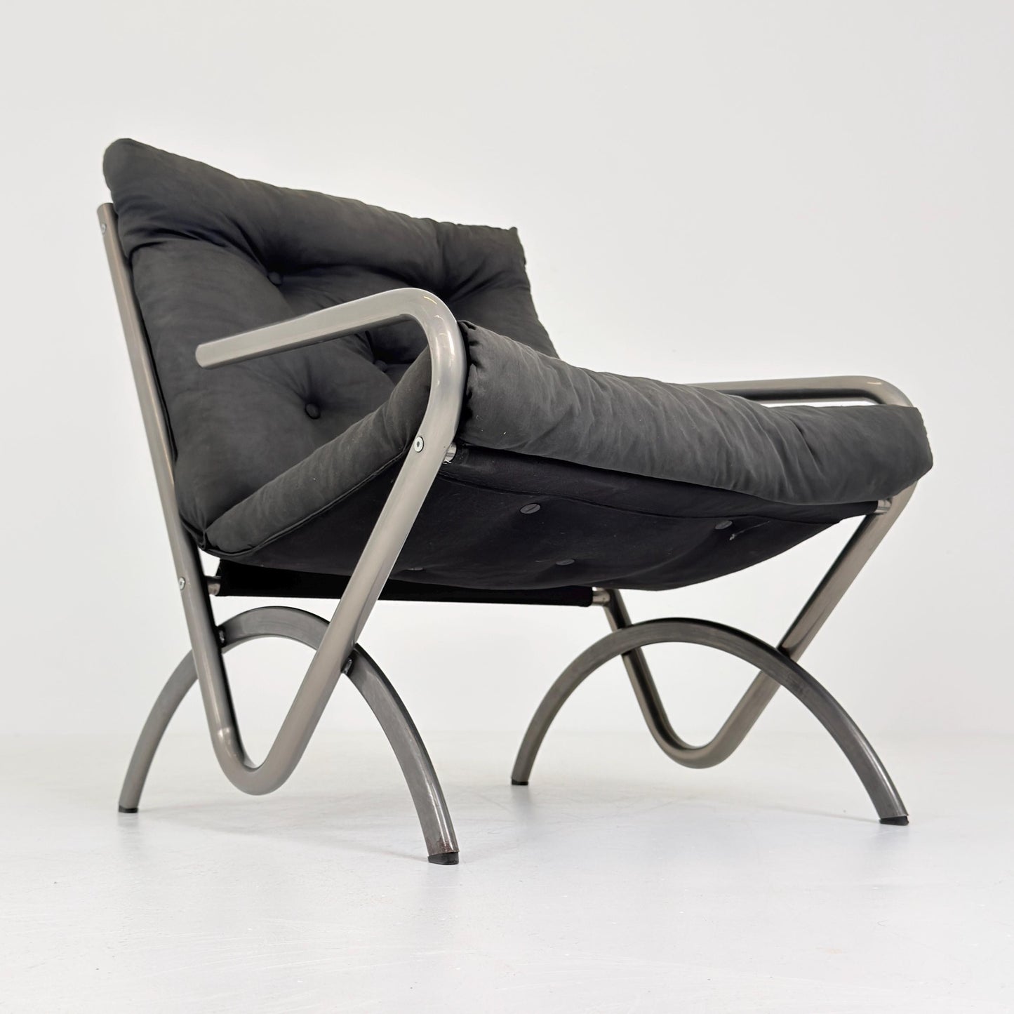 Mid century Vintage Ikea Postmodern Memphis black Armchair, , 1980s