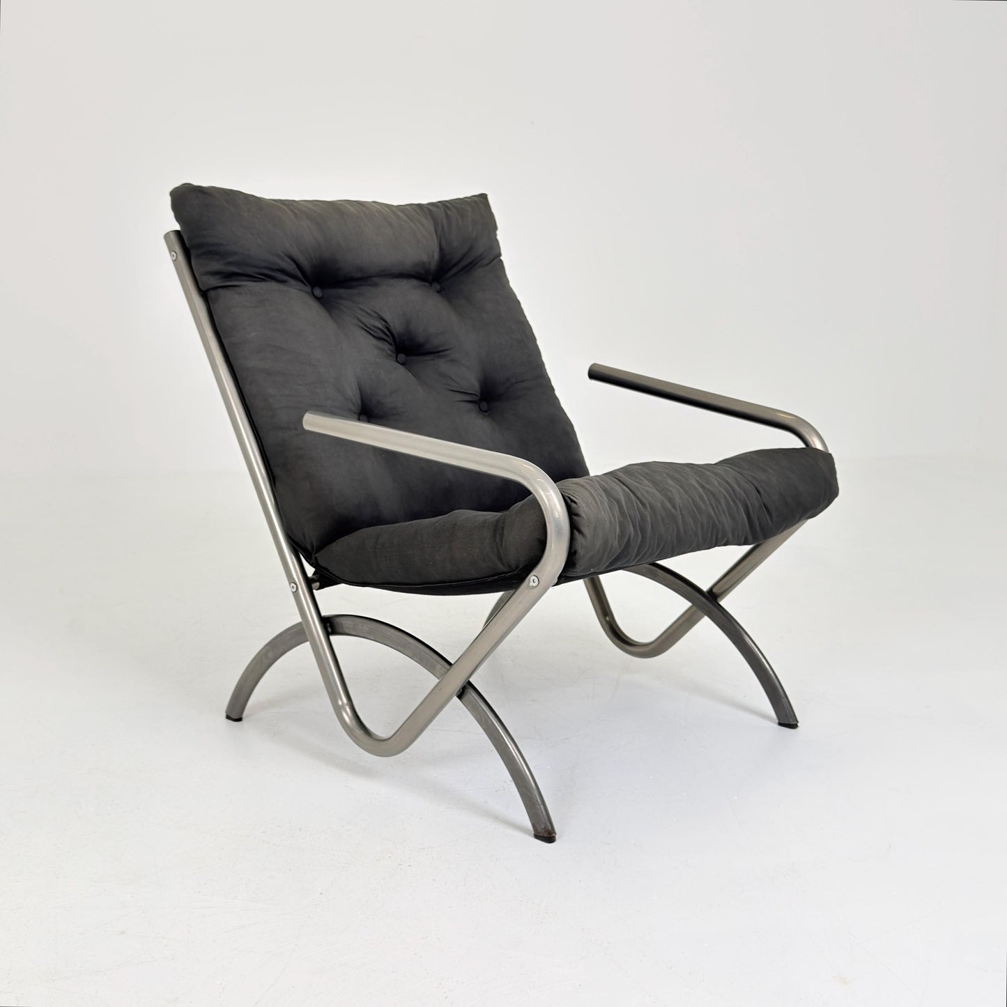 Mid century Vintage Ikea Postmodern Memphis black Armchair, , 1980s